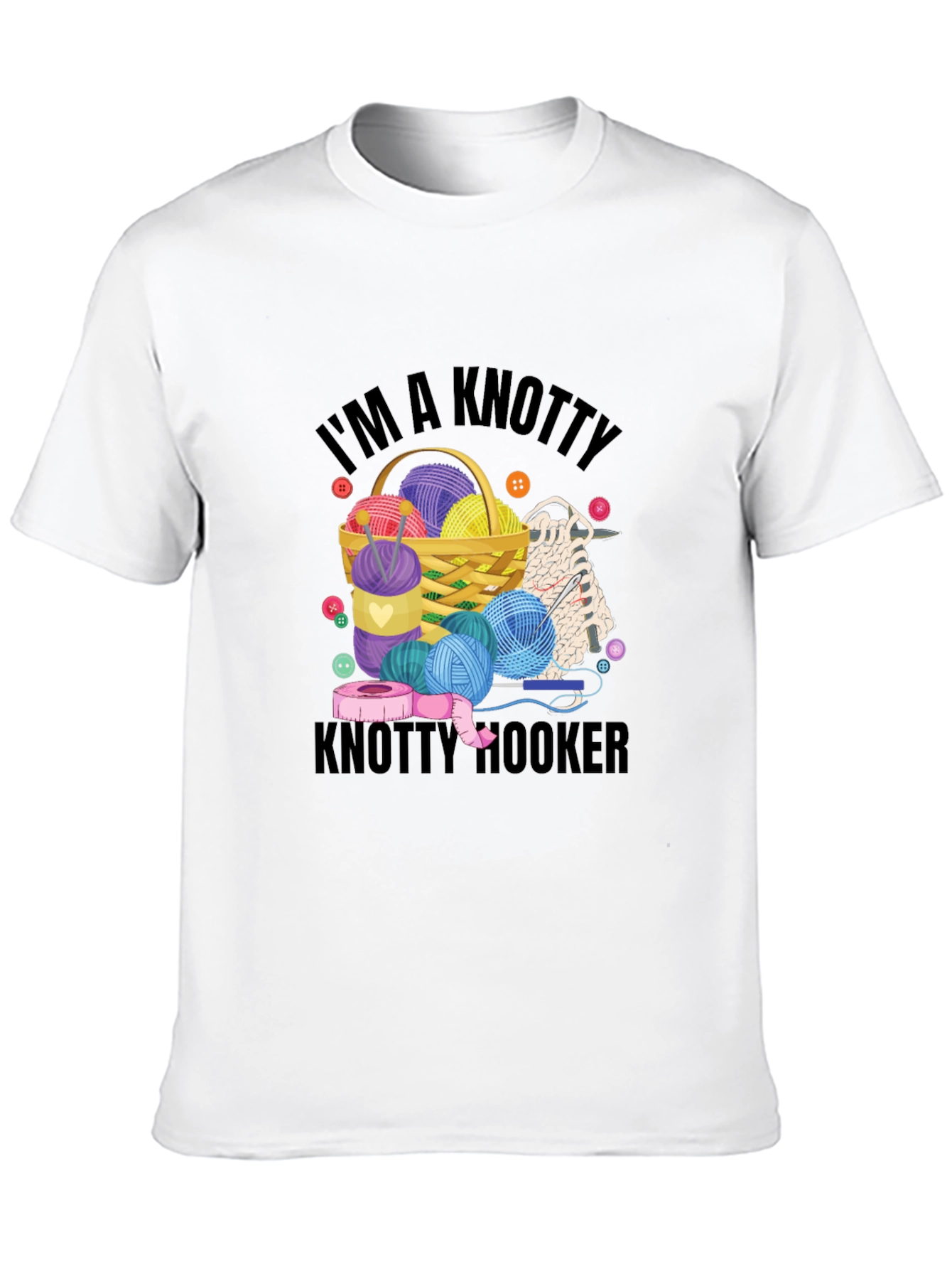 Knitty Hooker T-Shirt: Yarn Lover Gift