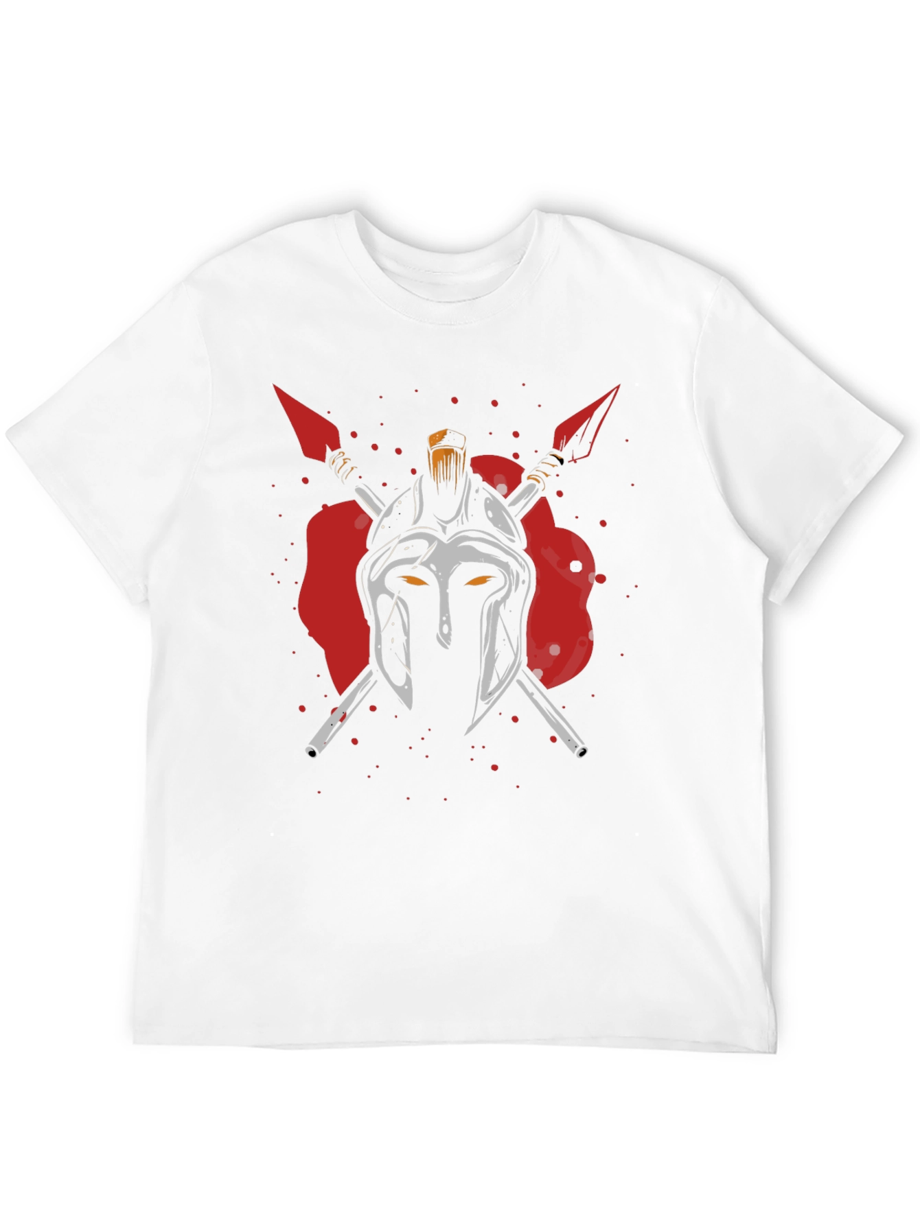 Spartan Helmet Graphic Print Black T-Shirt