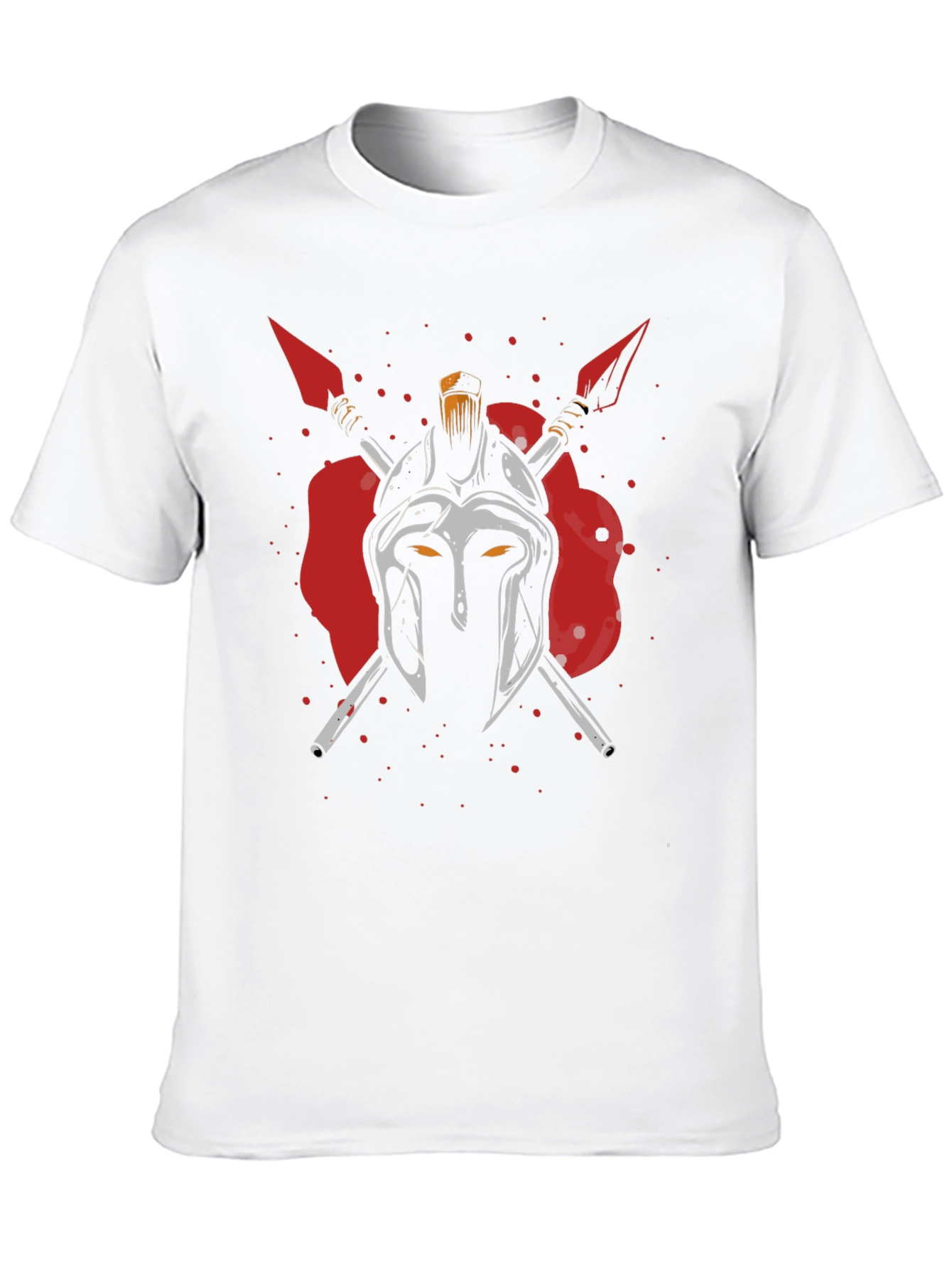 Spartan Helmet Graphic Print Black T-Shirt