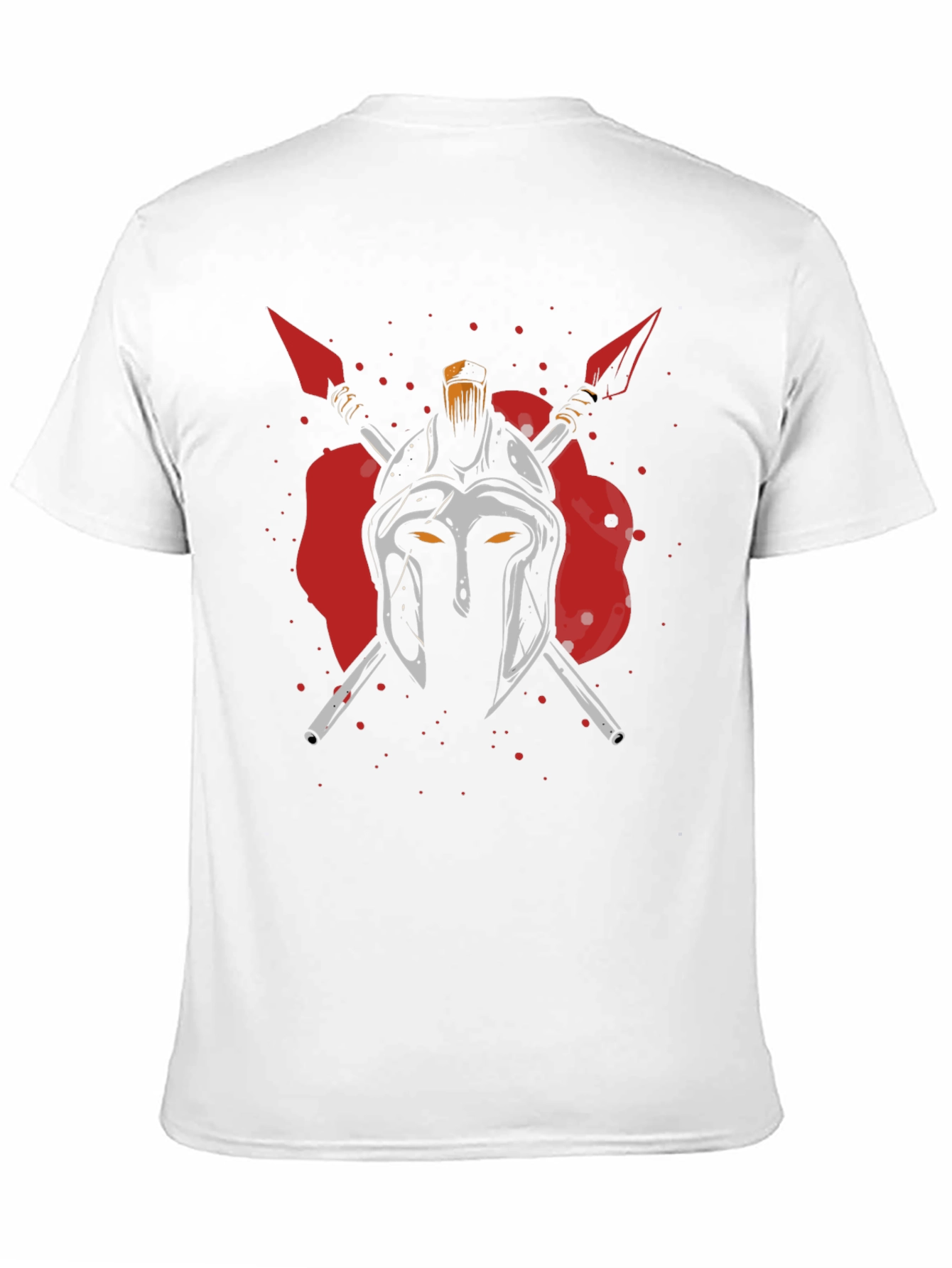 Spartan Helmet Graphic Print Black T-Shirt