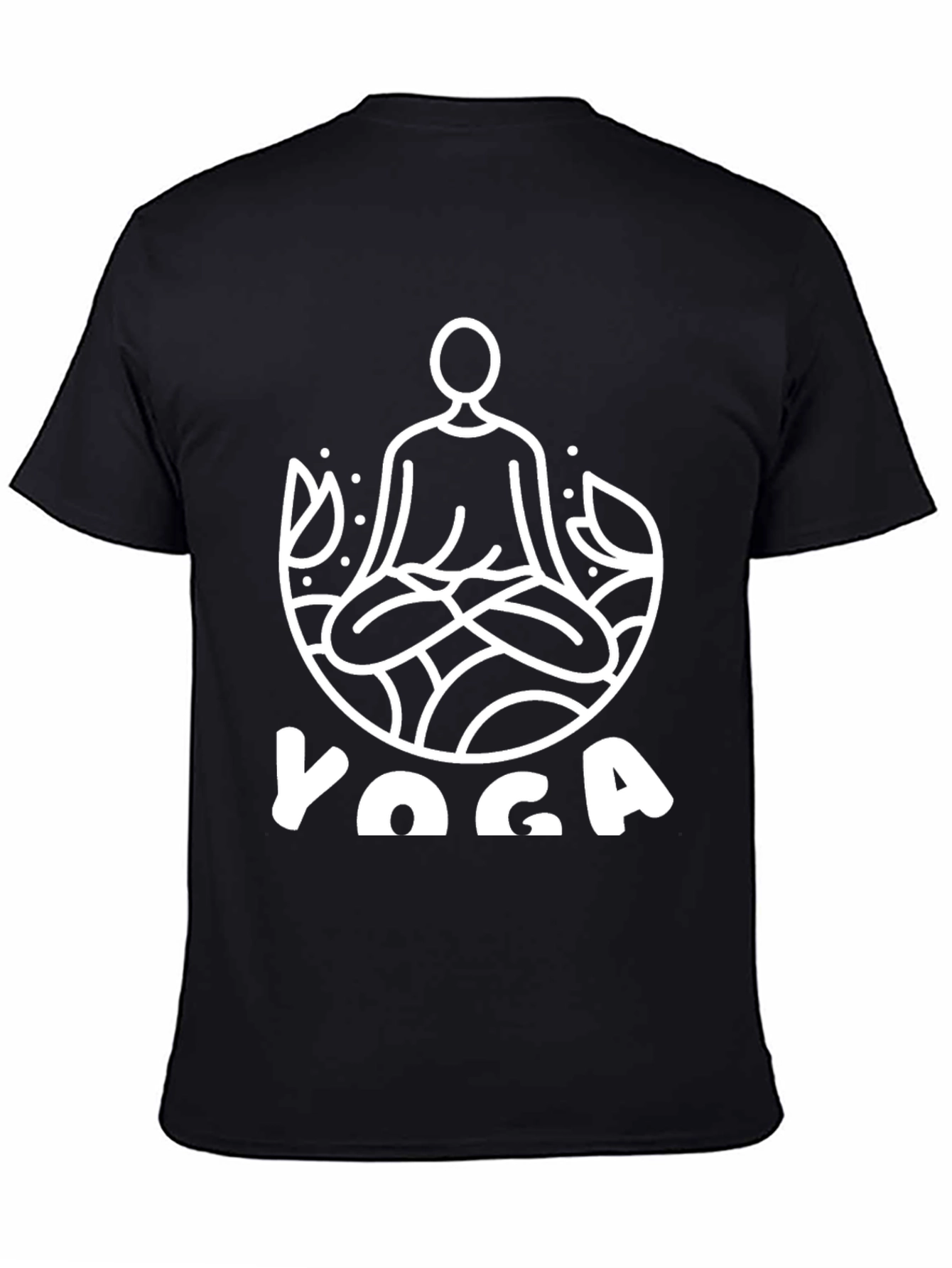 Yoga T-Shirt - Meditating Man Lotus Design