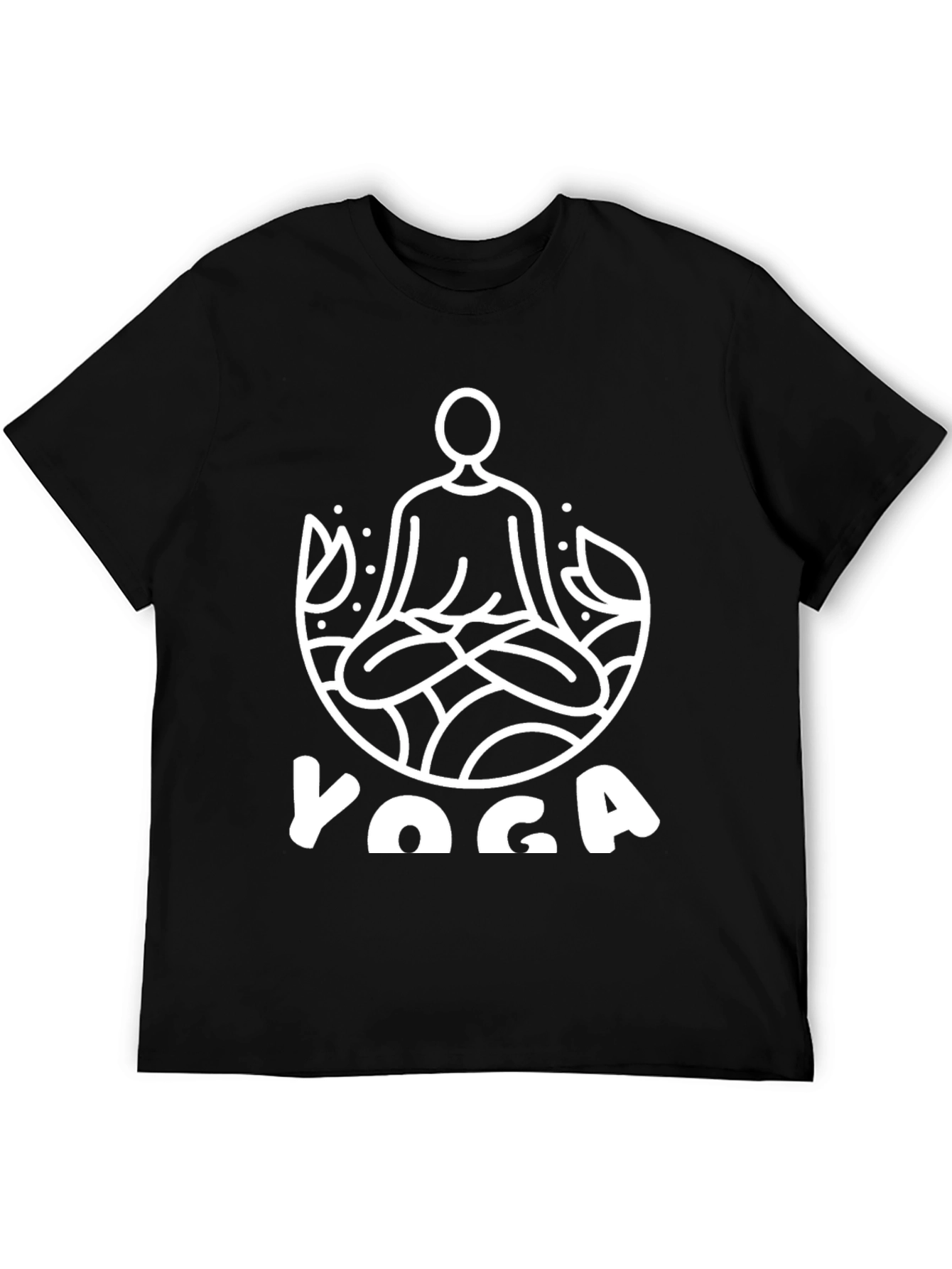 Yoga T-Shirt - Meditating Man Lotus Design