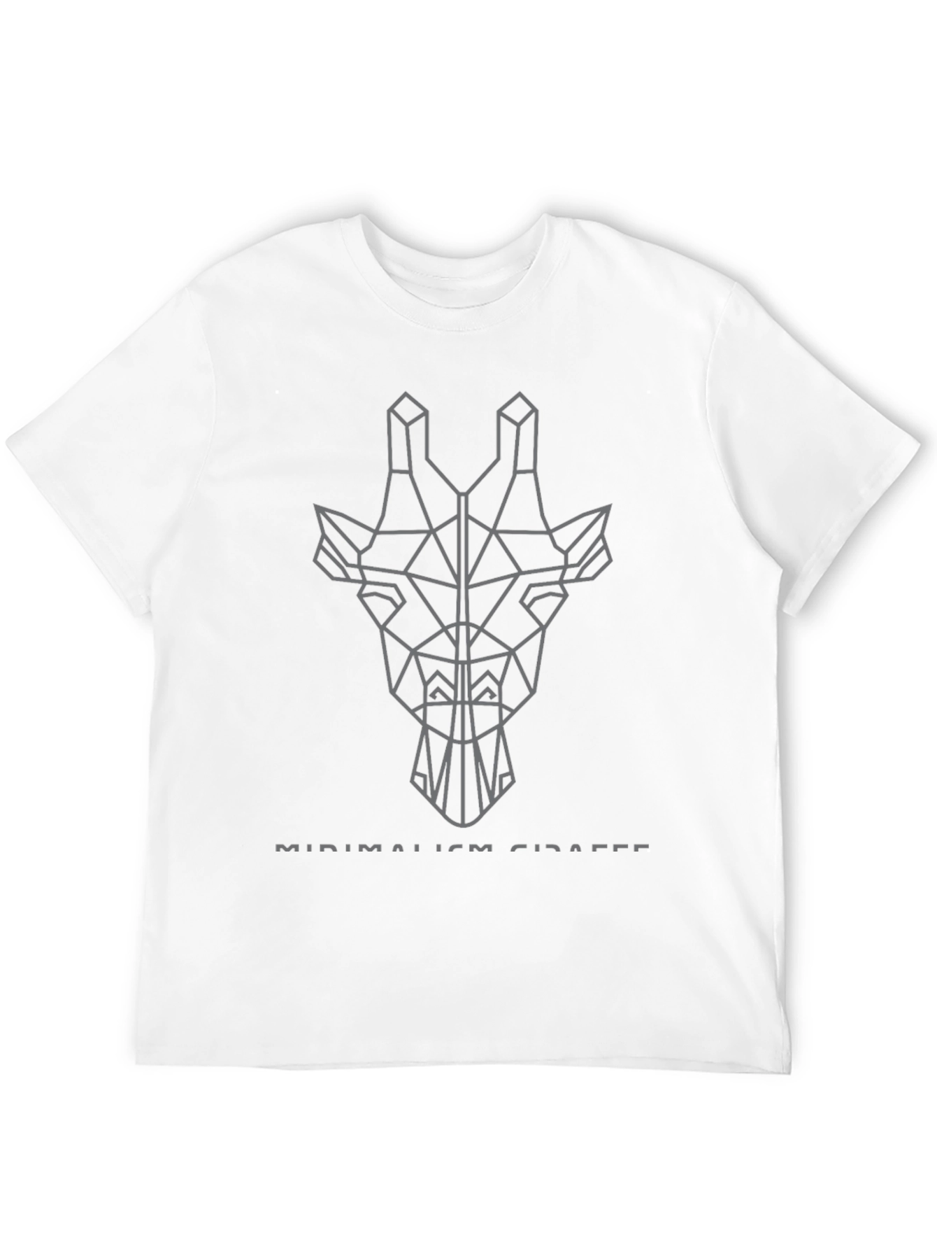 Geometric Giraffe Graphic Tee - Minimalist Style
