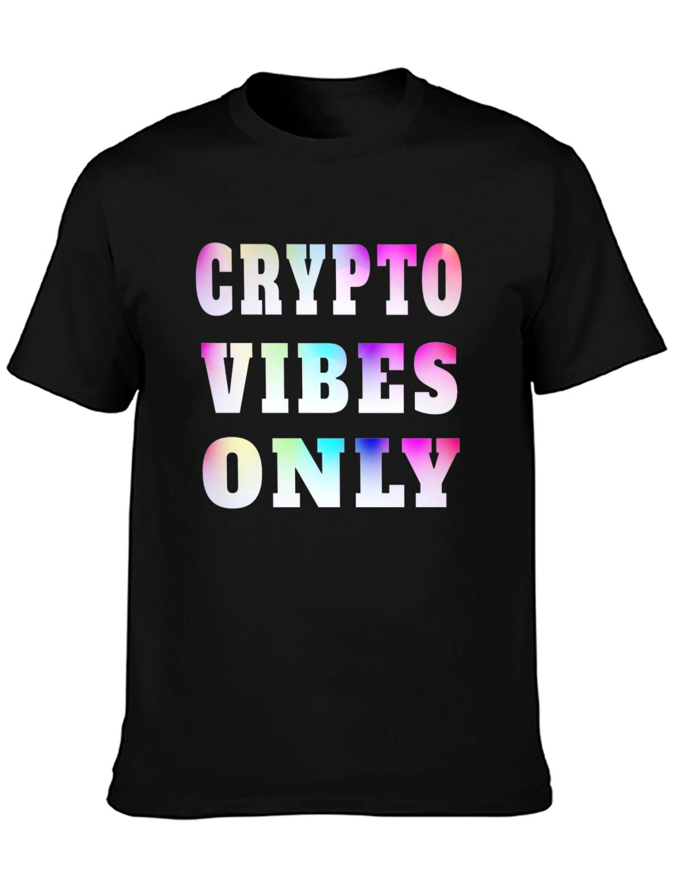 Crypto Vibes Only Rainbow Graphic Tee