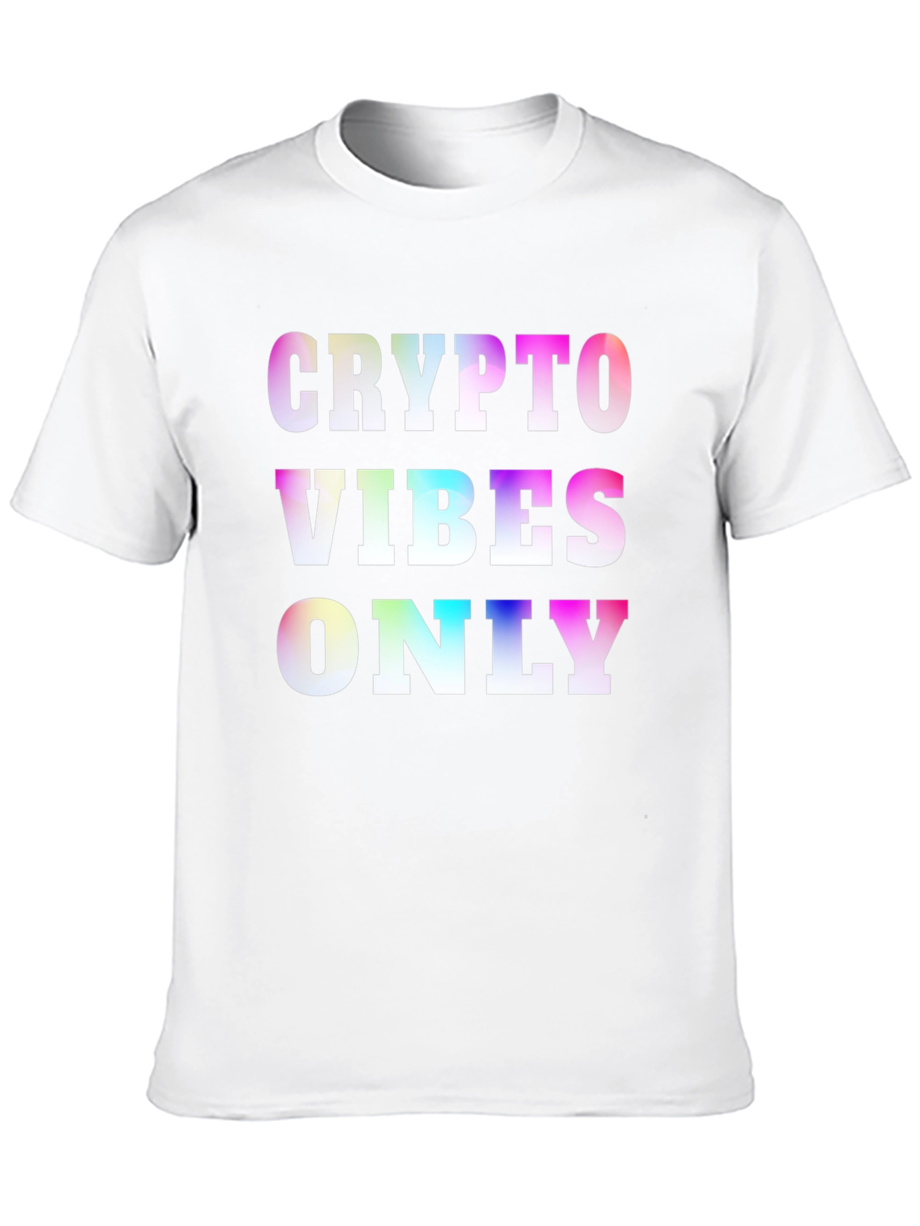 Crypto Vibes Only Rainbow Graphic Tee