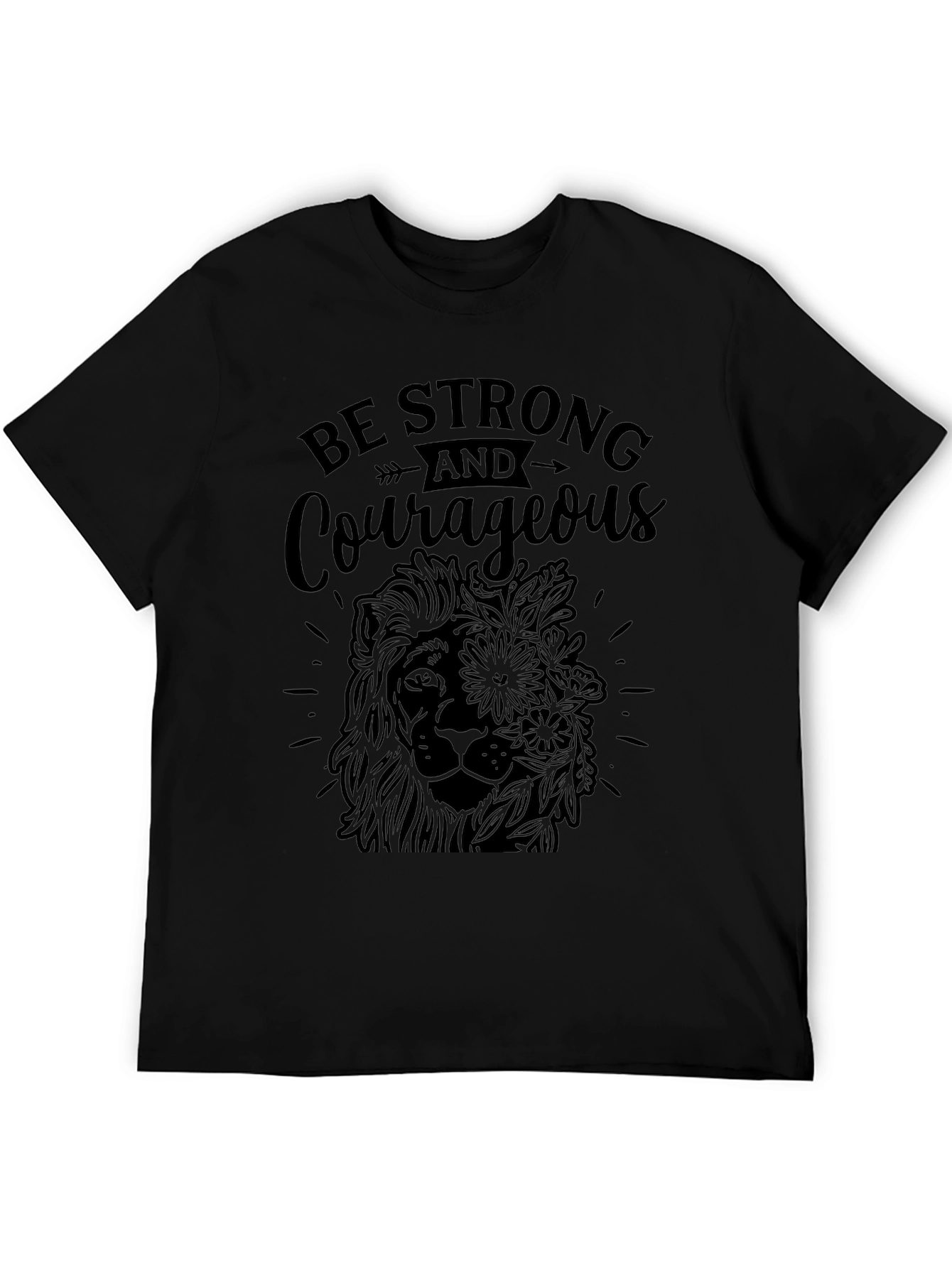 Strong & Courageous Lion Graphic Tee
