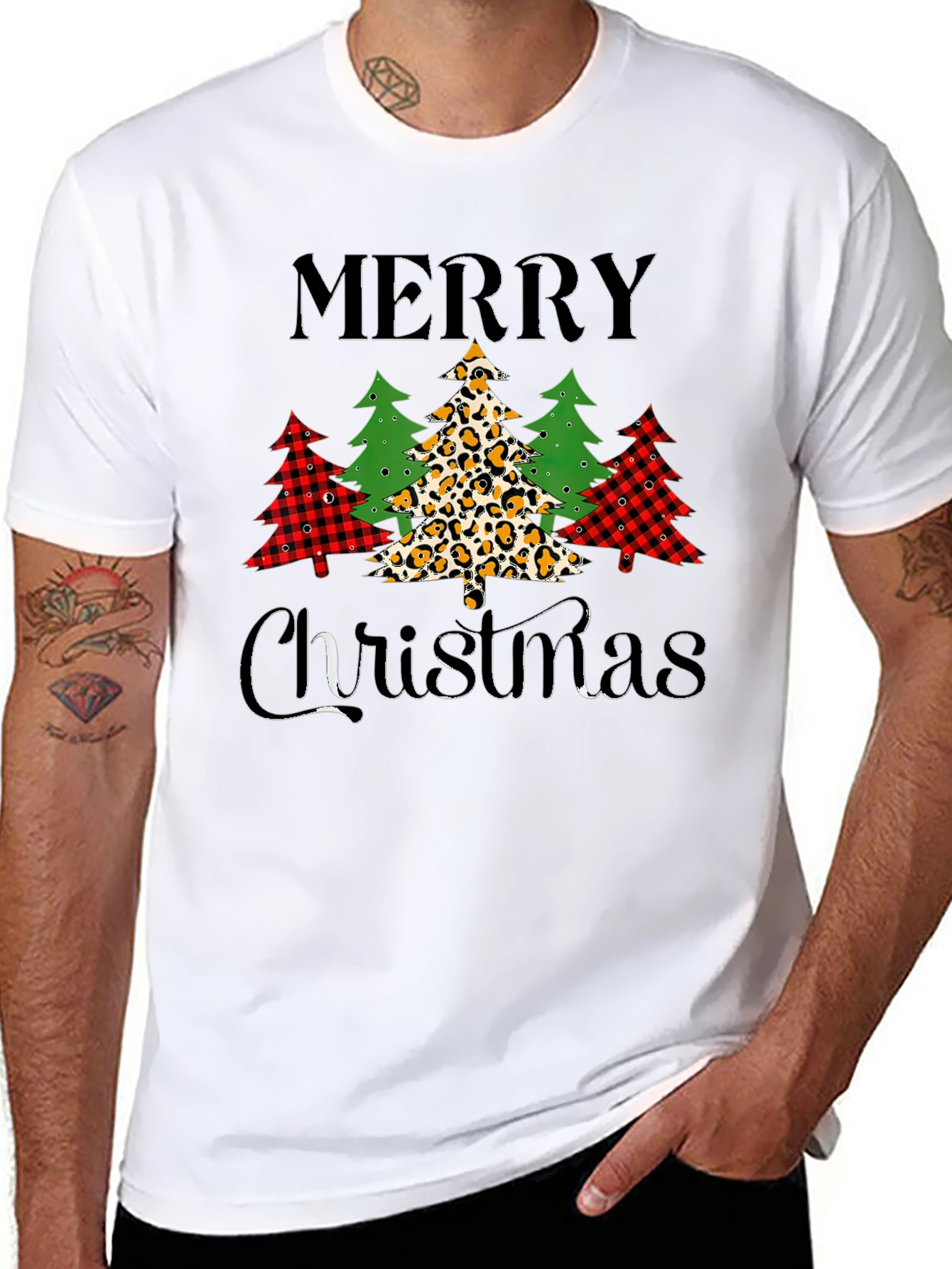 Merry Christmas Tree Graphic Tee