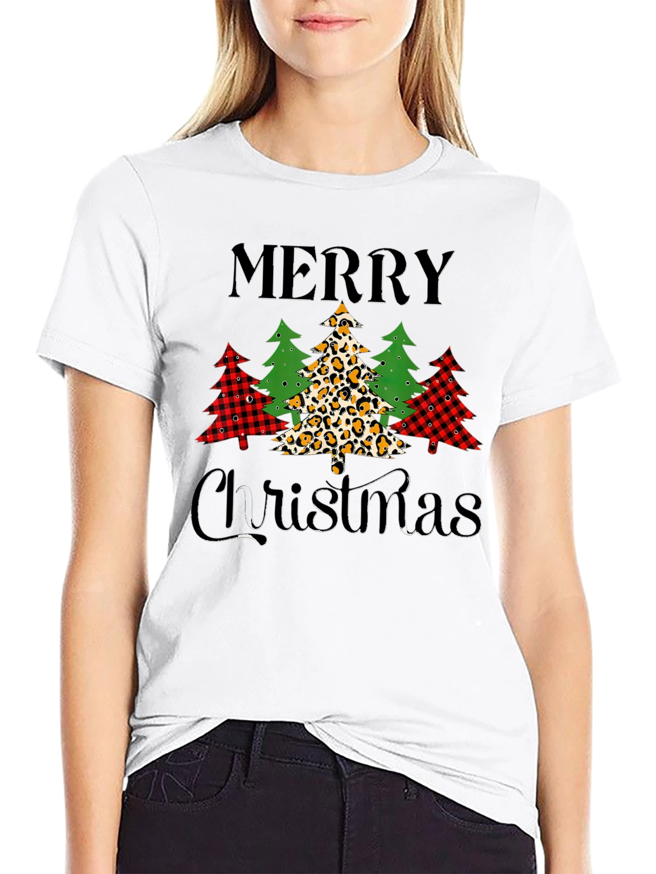 Merry Christmas Tree Graphic Tee