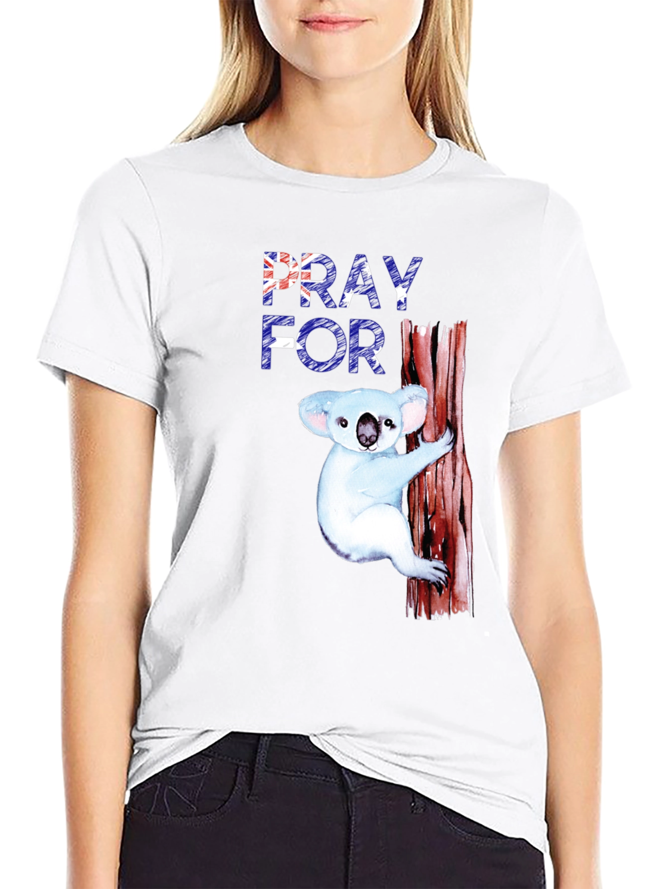 Pray for Australia T-Shirt Koala Bear Tee