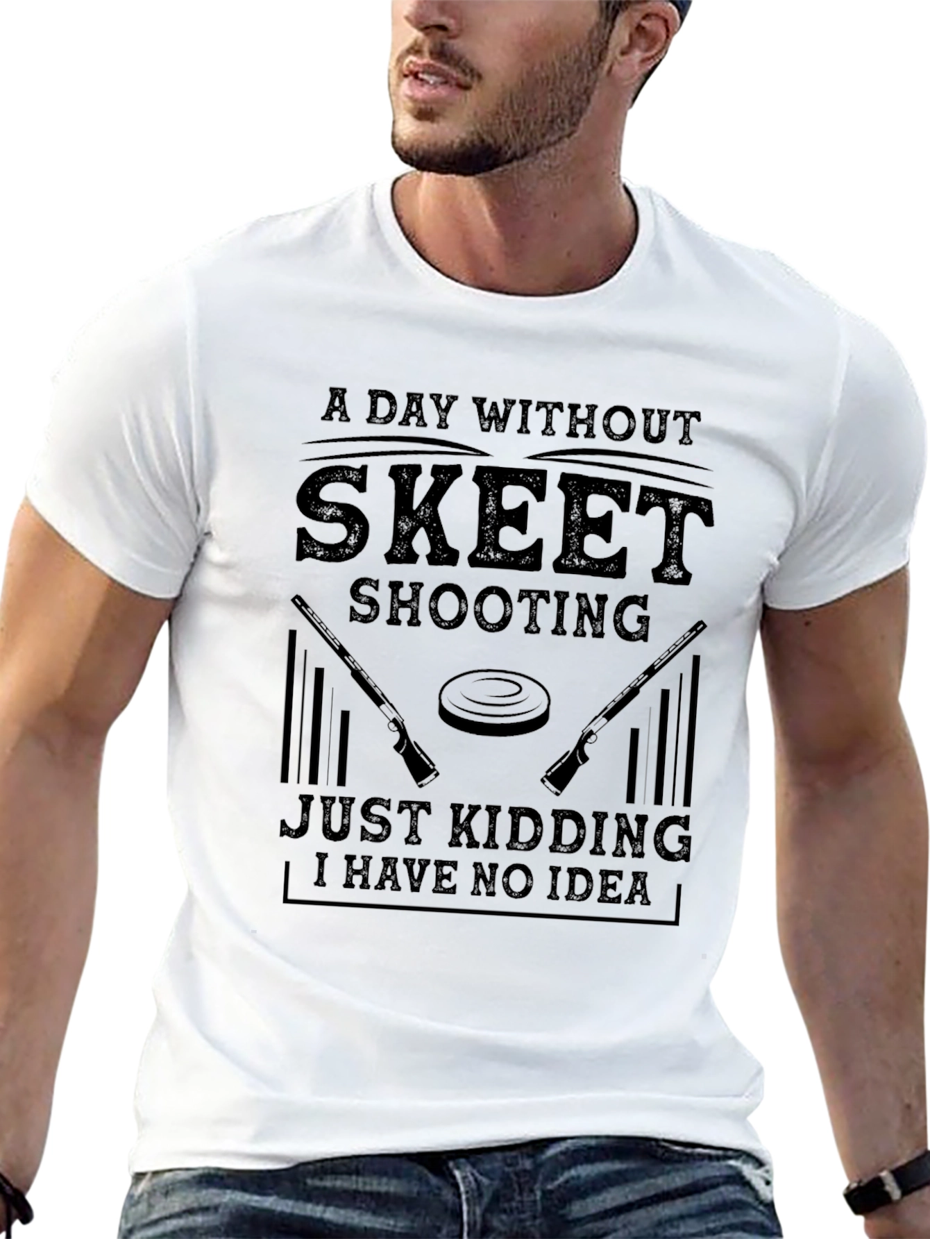 Skeet Shooting Graphic Tee - Humorous Design