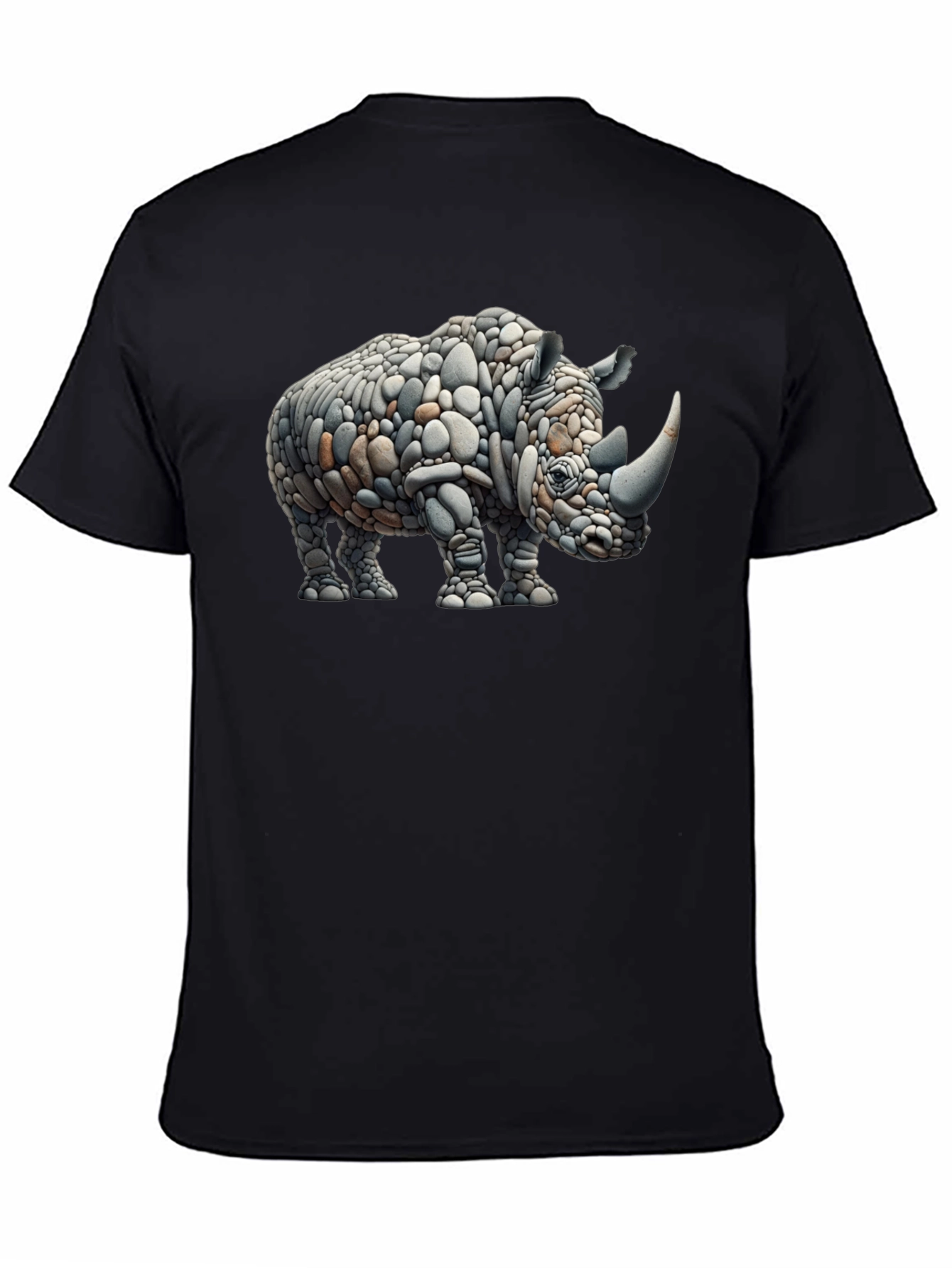 Rhino Rock Art Graphic Tee - Unique Design