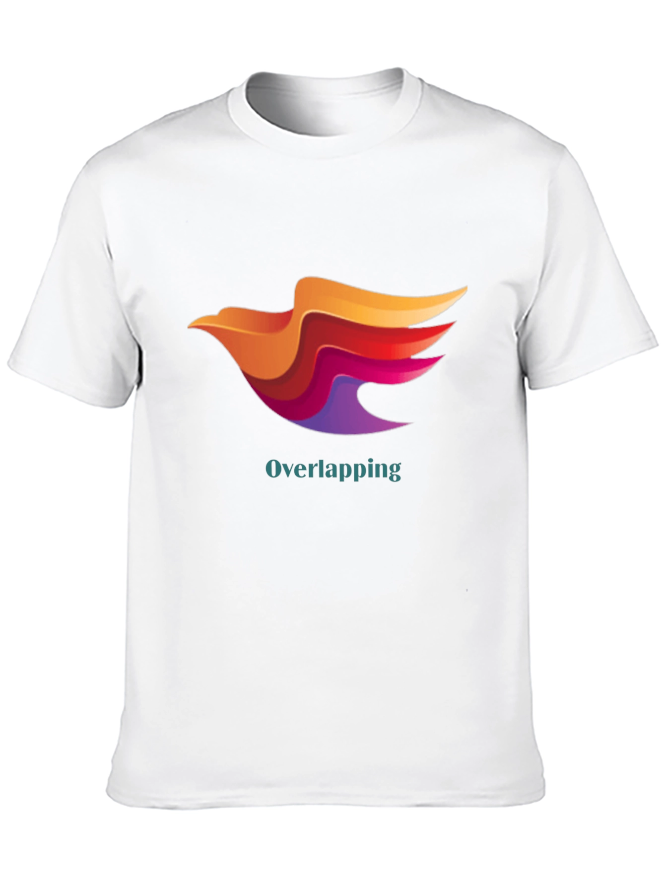 Stylish Black T-Shirt with Overlapping Bird Design