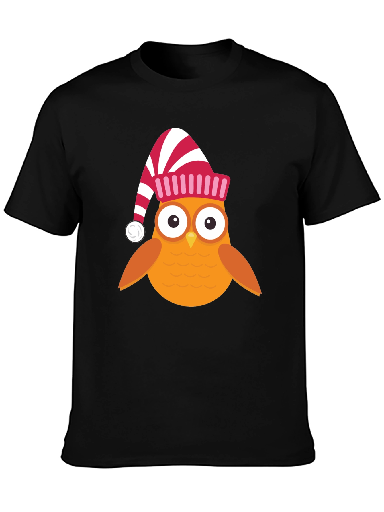 Festive Owl T-Shirt - Holiday Cartoon Tee