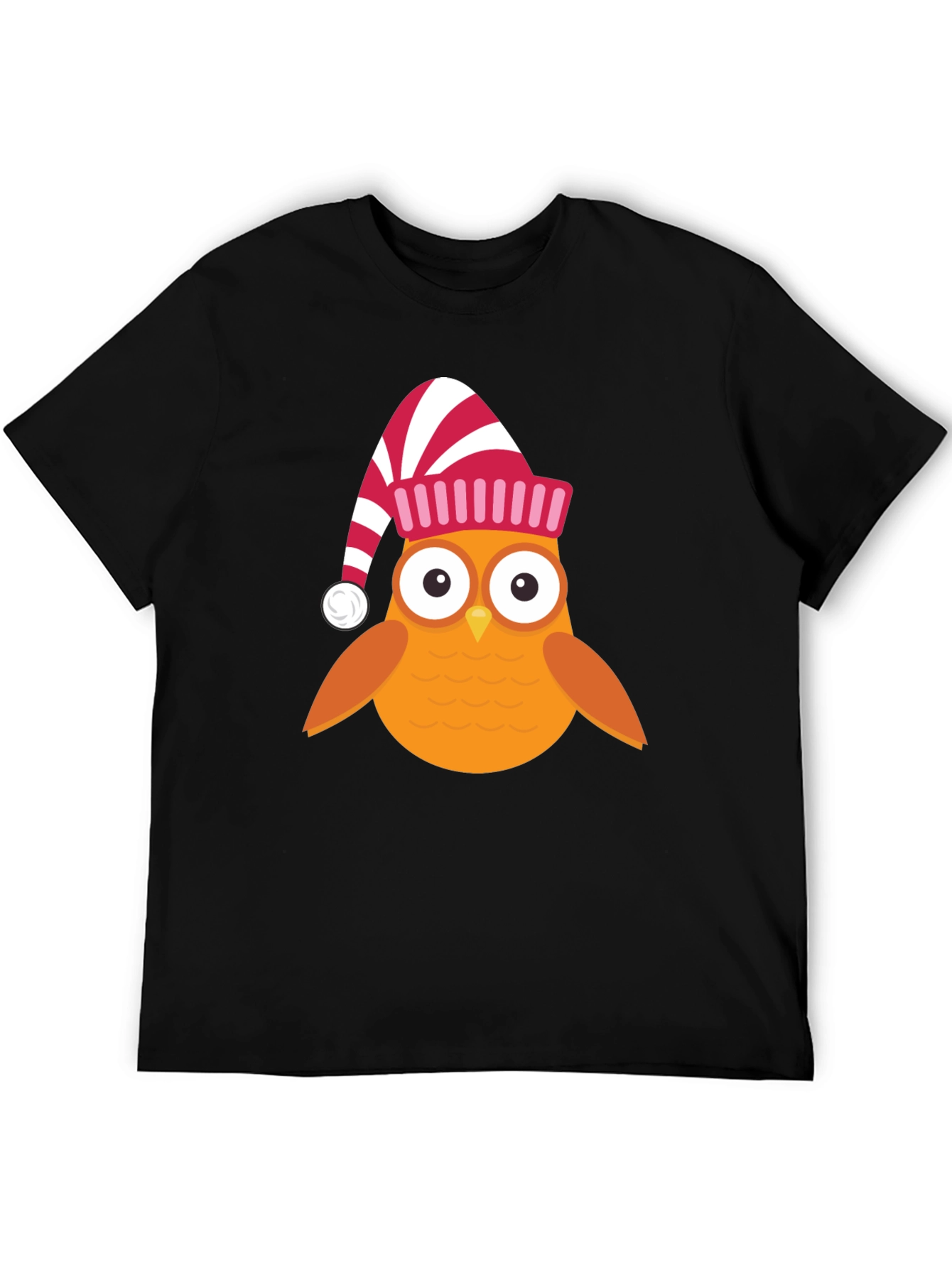 Festive Owl T-Shirt - Holiday Cartoon Tee