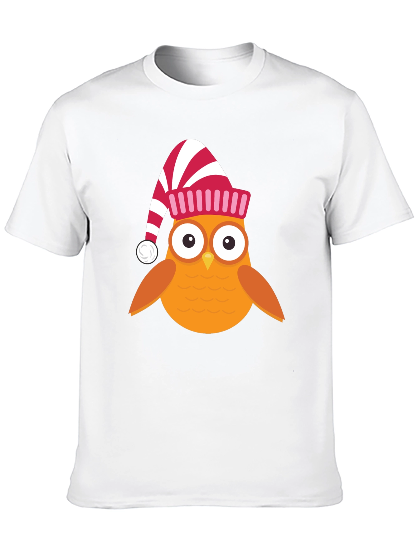 Festive Owl T-Shirt - Holiday Cartoon Tee