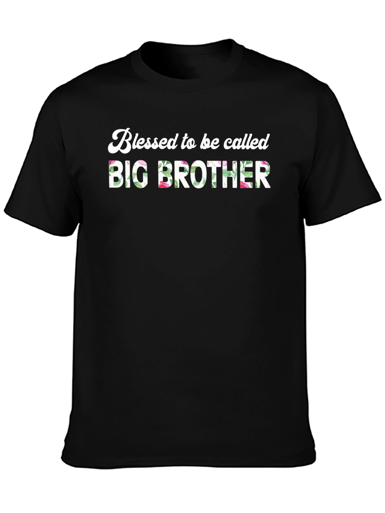 Blessed Big Brother Floral T-Shirt