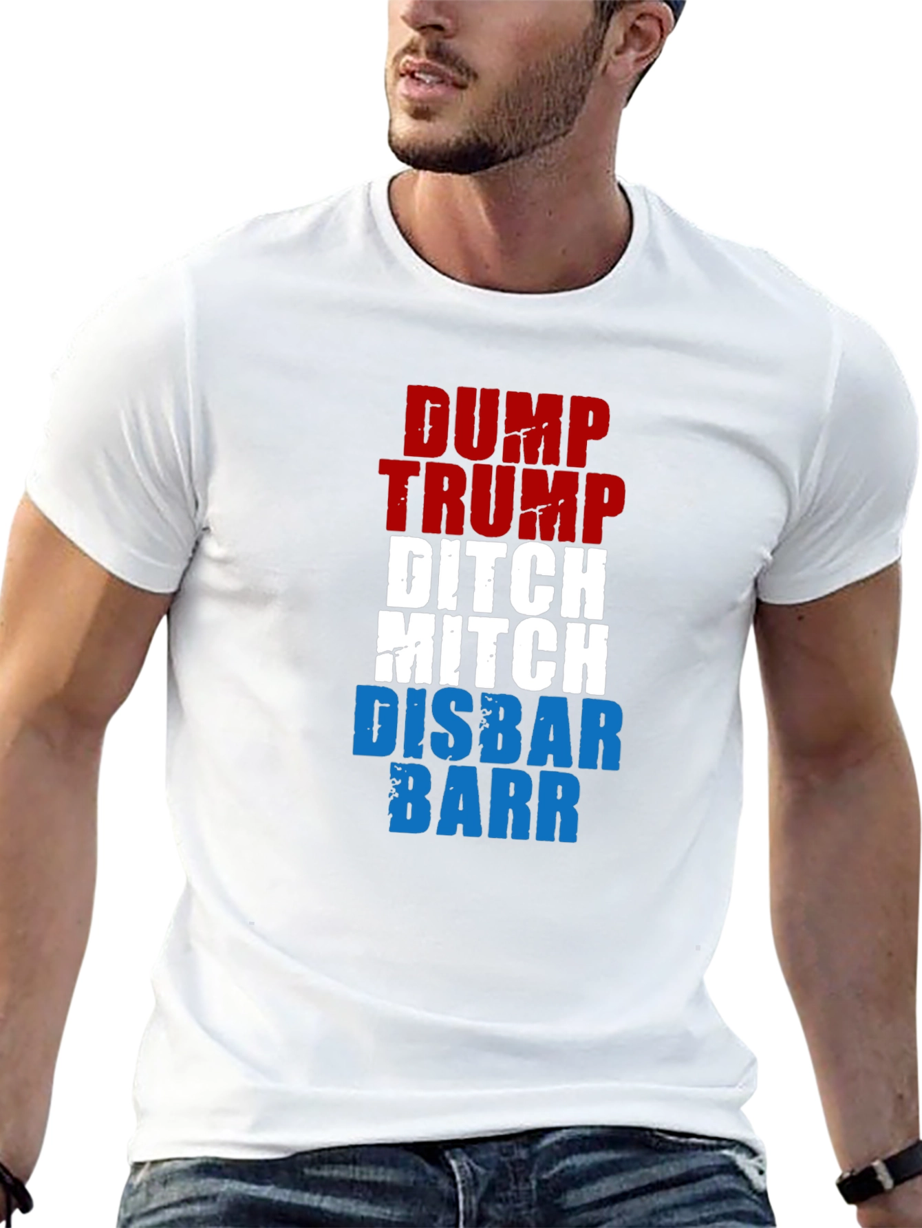 Dump Trump Ditch Mitch Disbar Barr Graphic T-Shirt
