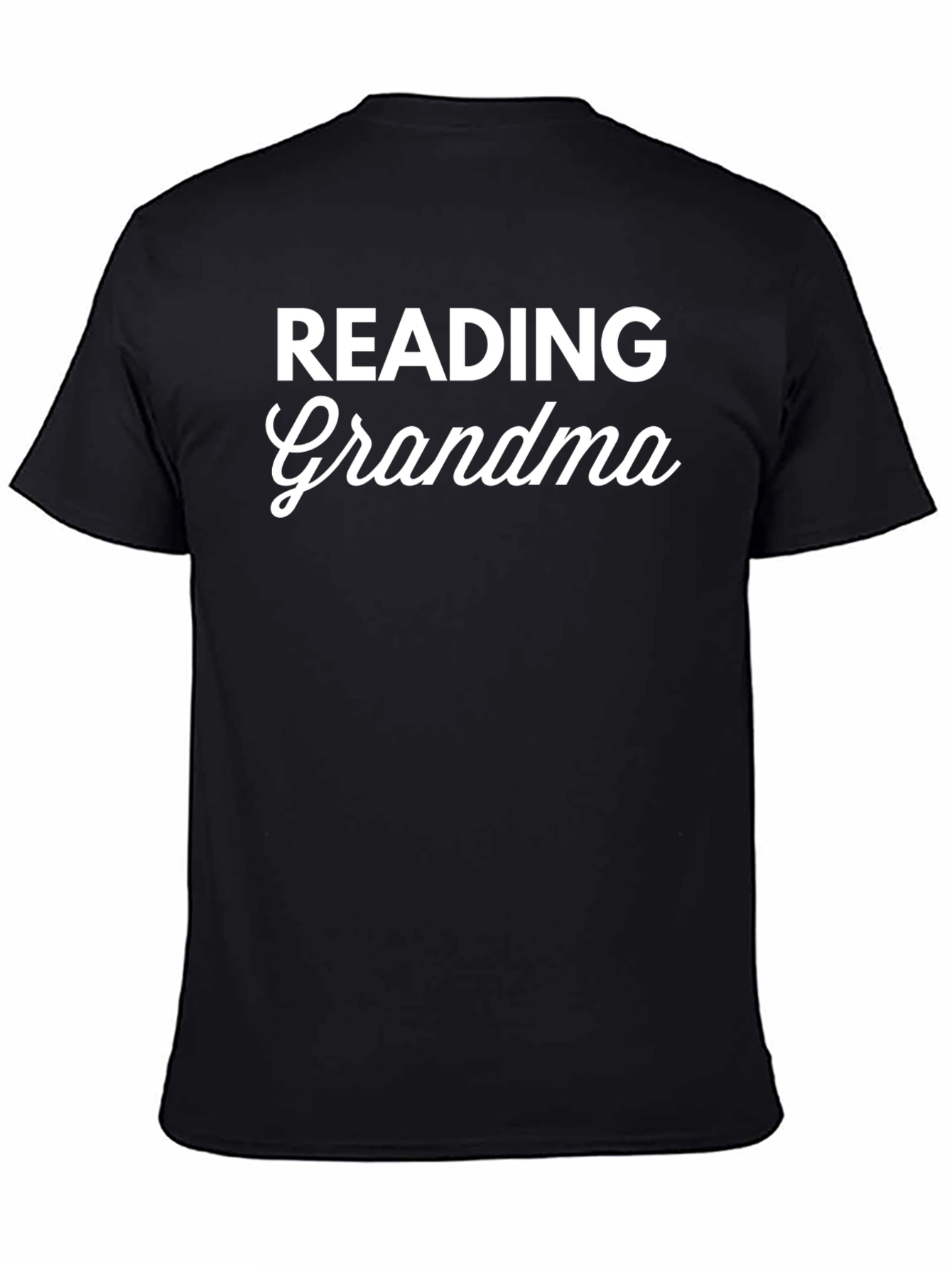 Reading Grandma Black T-Shirt