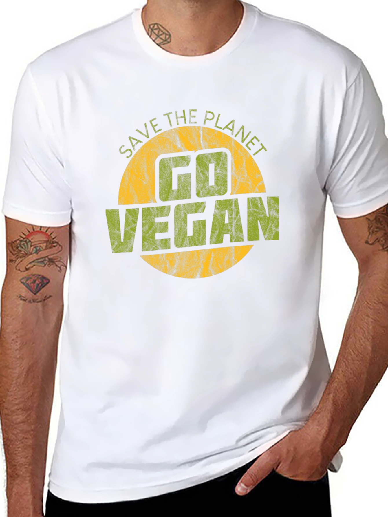 Save The Planet Go Vegan Graphic Tee