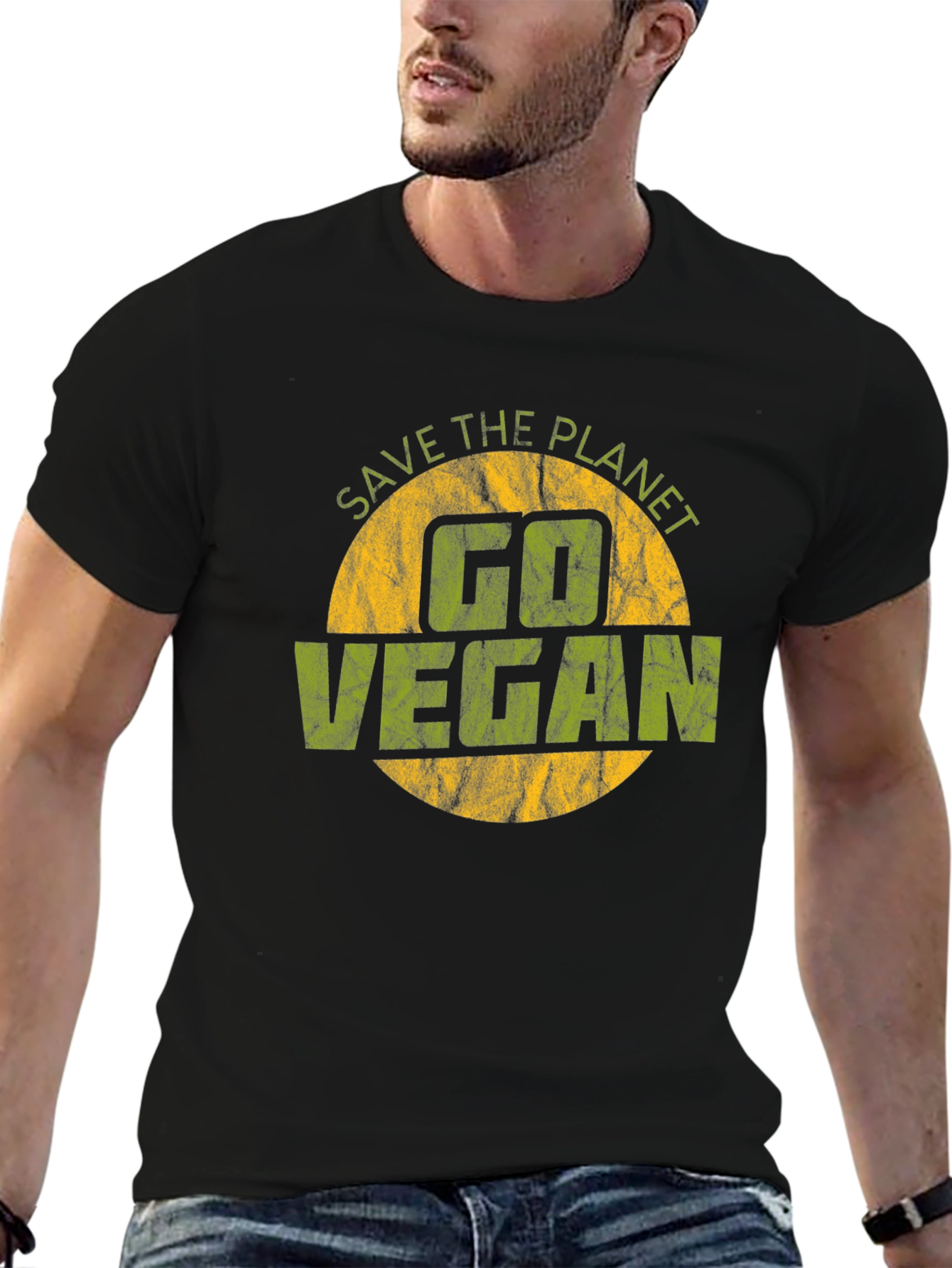 Save The Planet Go Vegan Graphic Tee