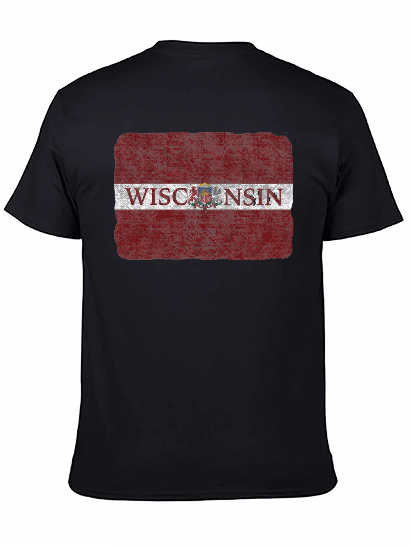 Wisconsin State Flag Graphic Tee - Distressed Print