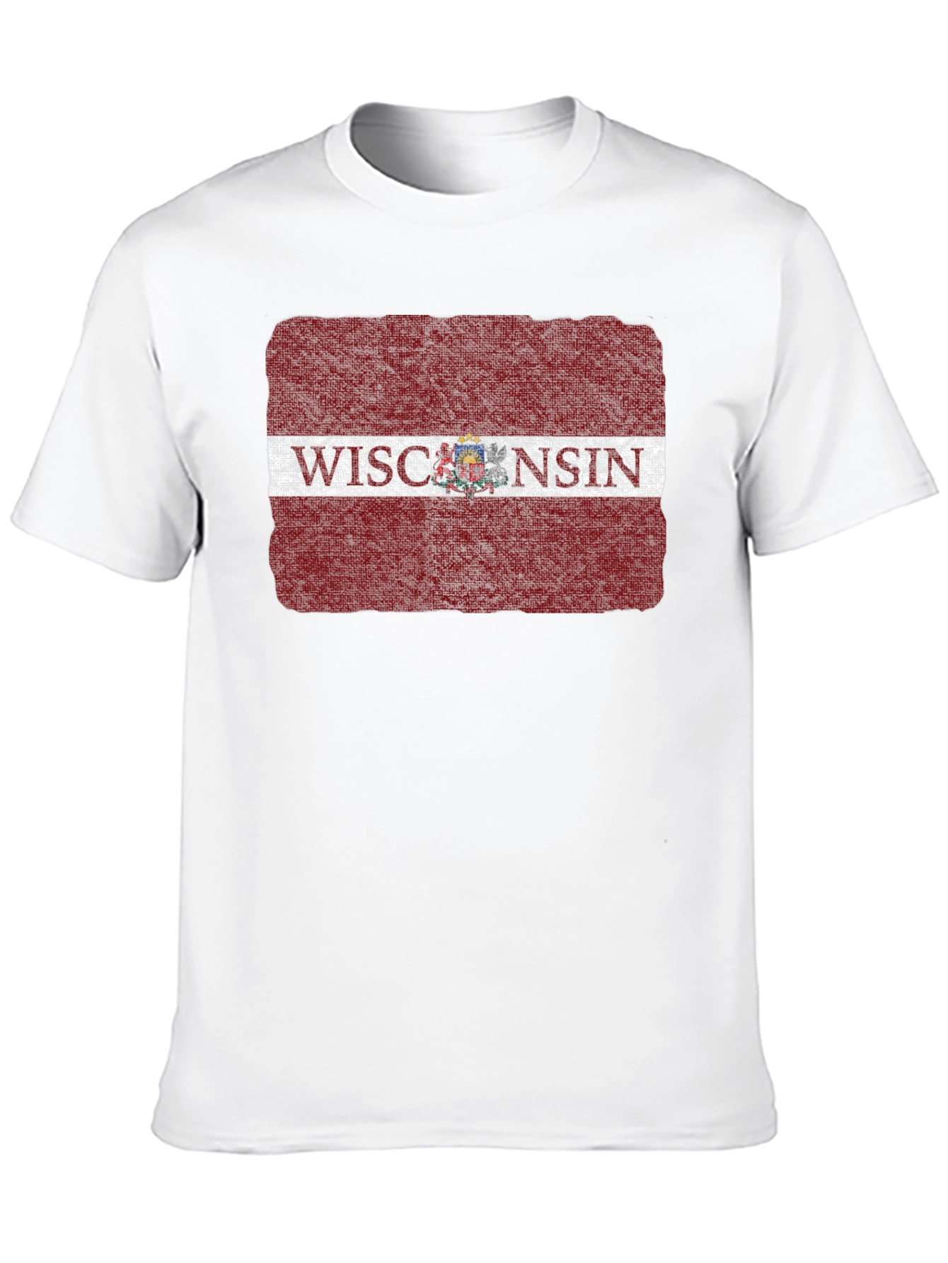 Wisconsin State Flag Graphic Tee - Distressed Print