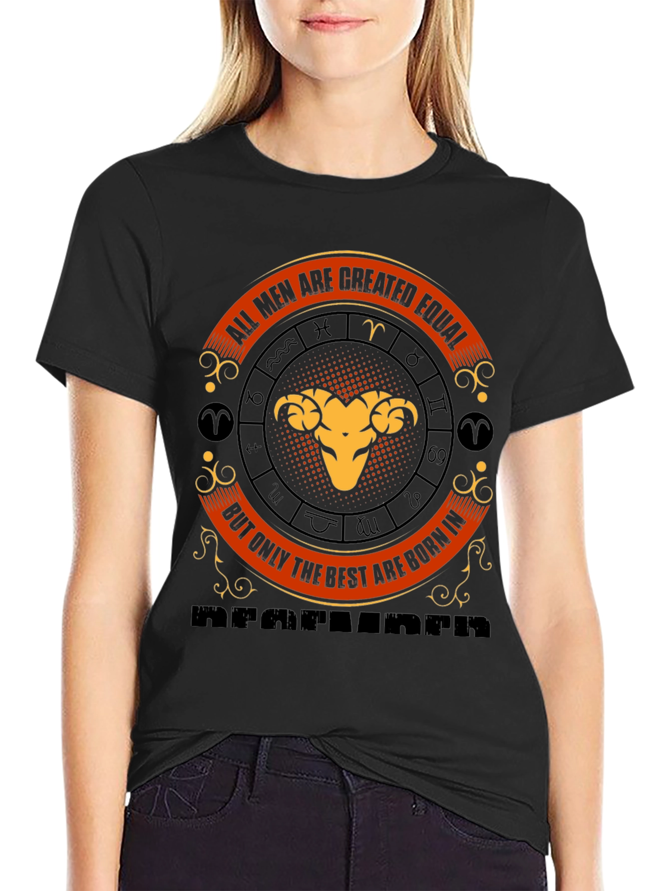 Aries Zodiac T-Shirt - All Men Are Created Equal