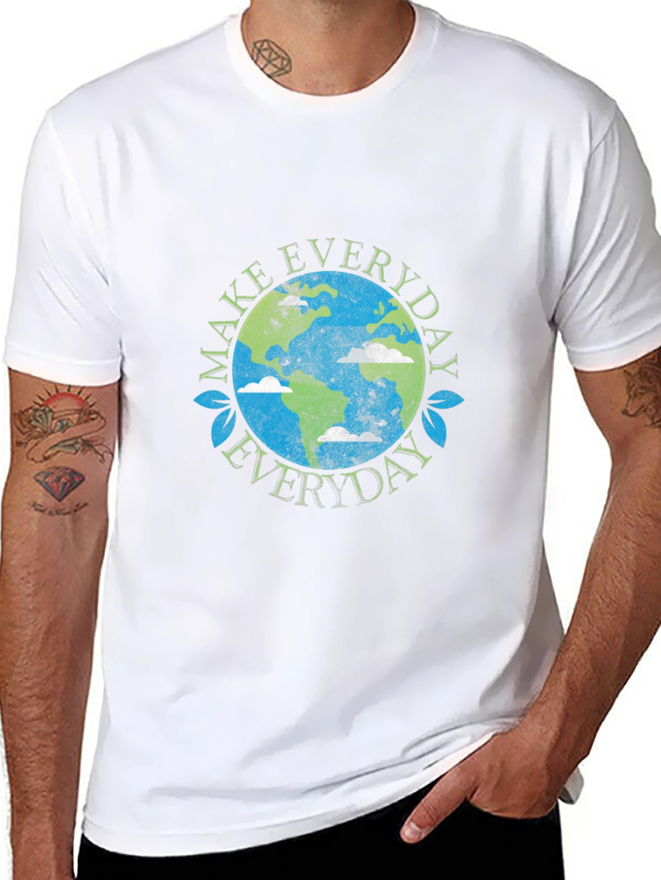 Eco-Friendly Earth Graphic T-Shirt