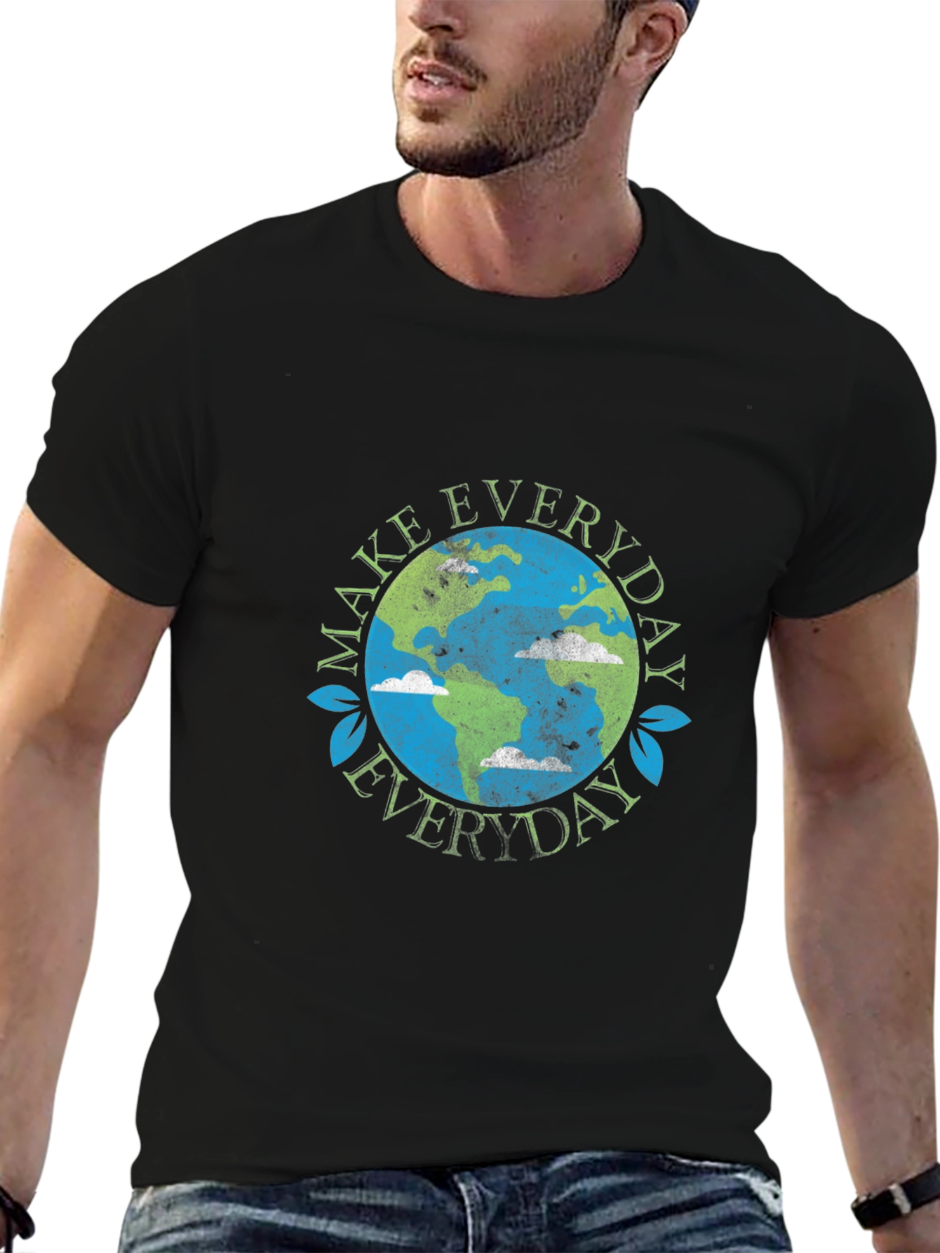 Eco-Friendly Earth Graphic T-Shirt