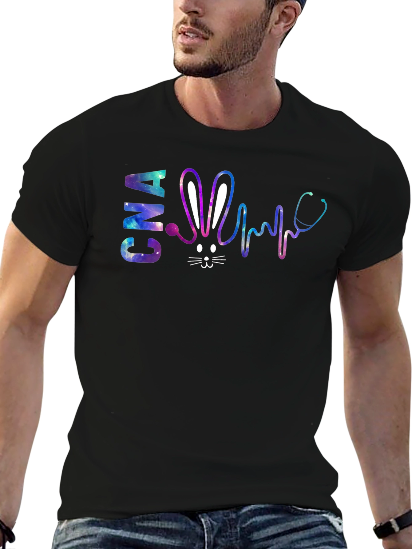 CNA Easter Bunny Heartbeat T-Shirt