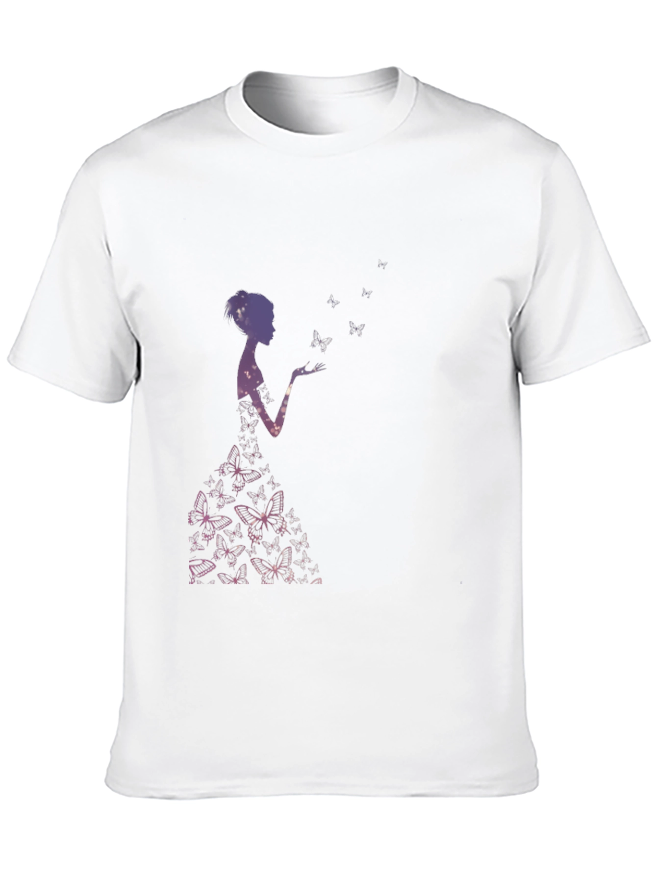 Butterfly Silhouette Graphic Black T-Shirt