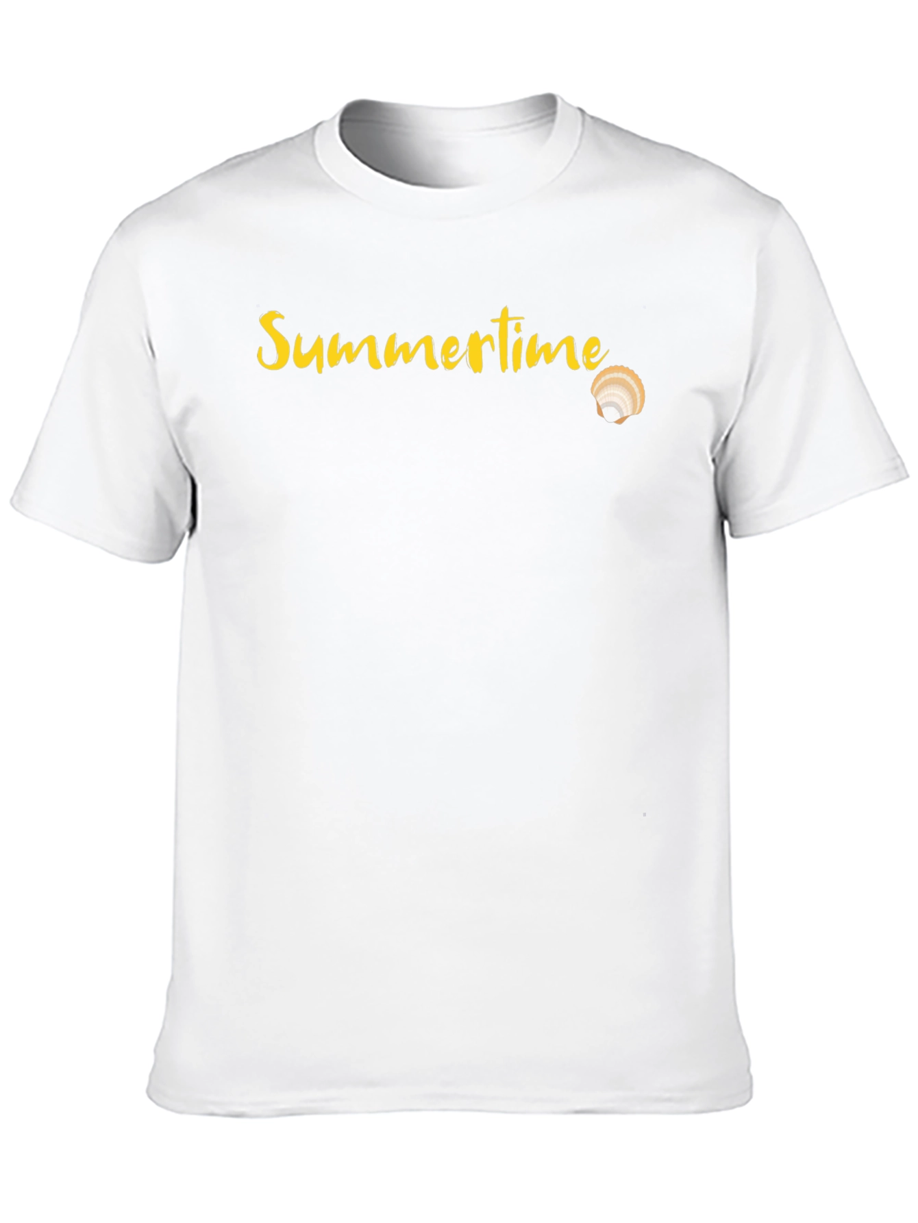 Summertime Shell Graphic Tee - Casual Black T-Shirt