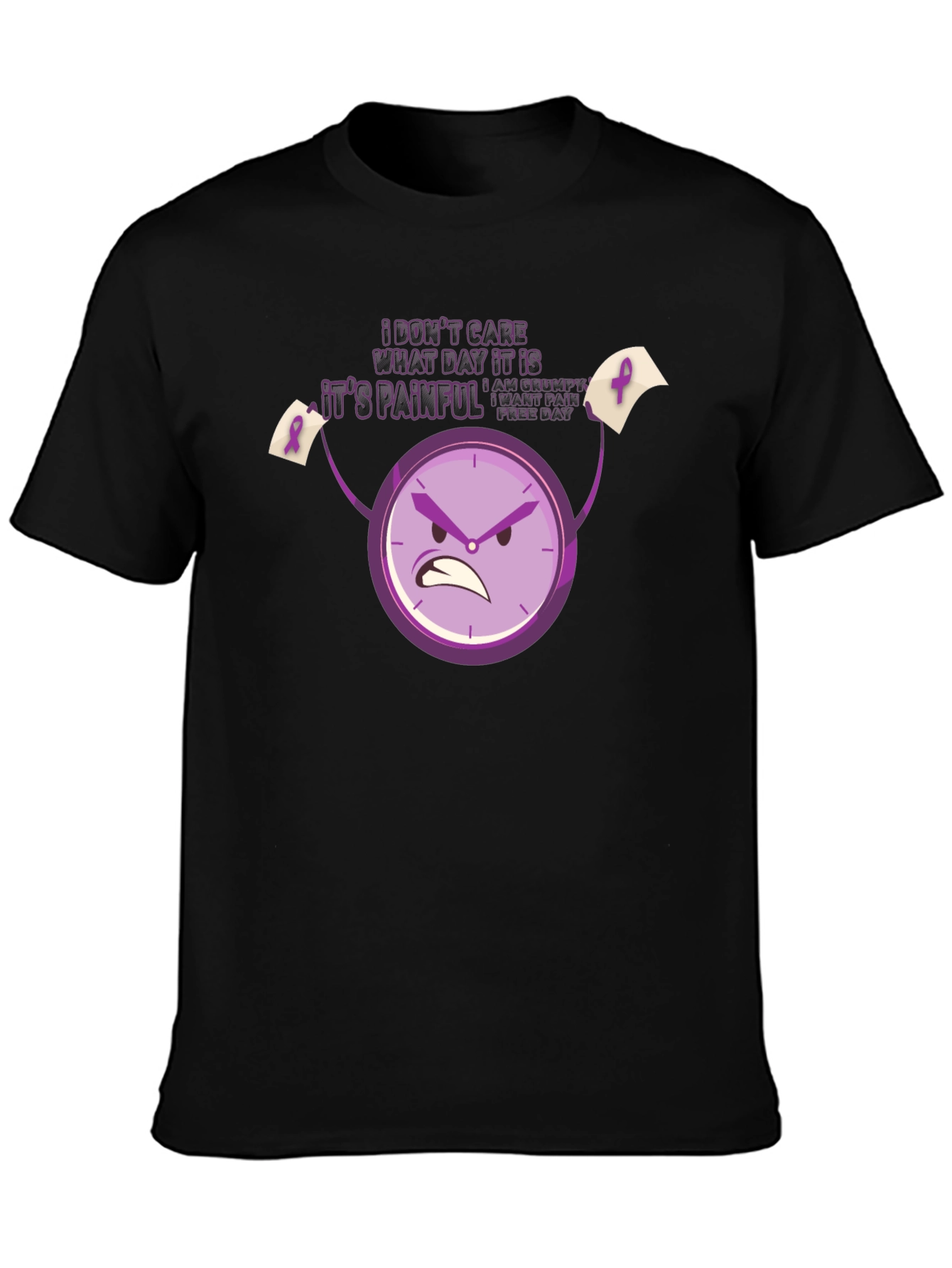 Grumpy Pain Awareness T-Shirt - Black
