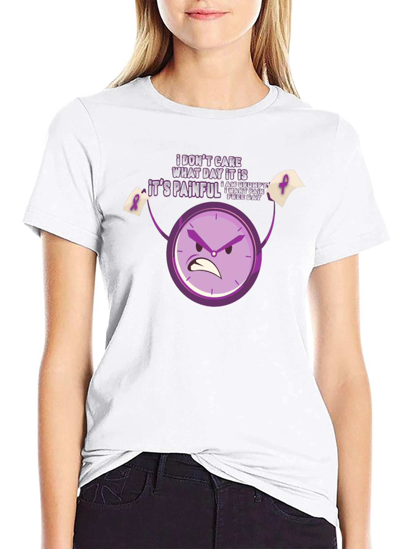 Grumpy Pain Awareness T-Shirt - Black