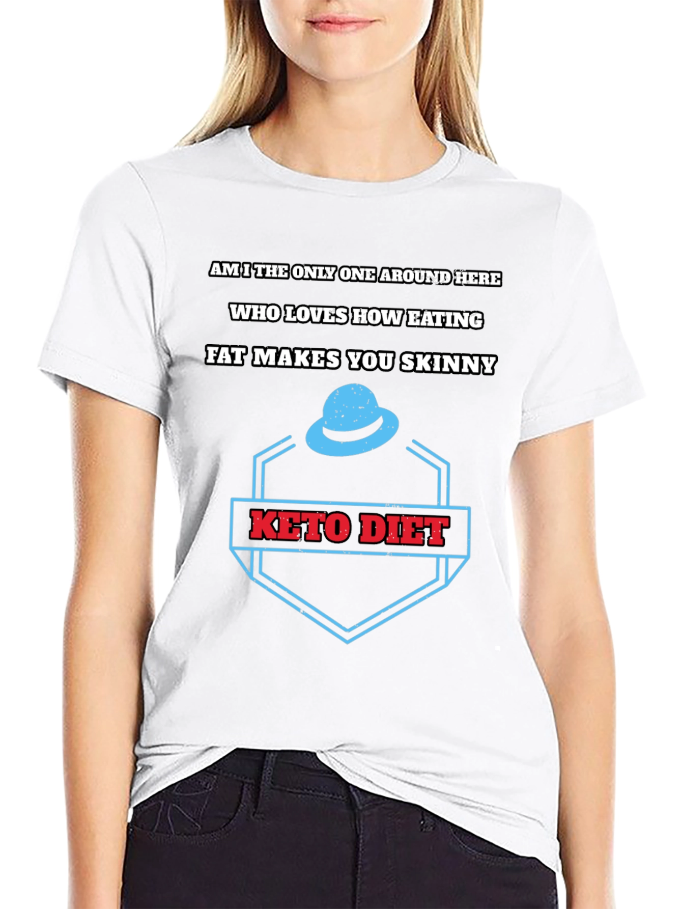 Keto Diet T-Shirt - Eat Fat Get Skinny Tee