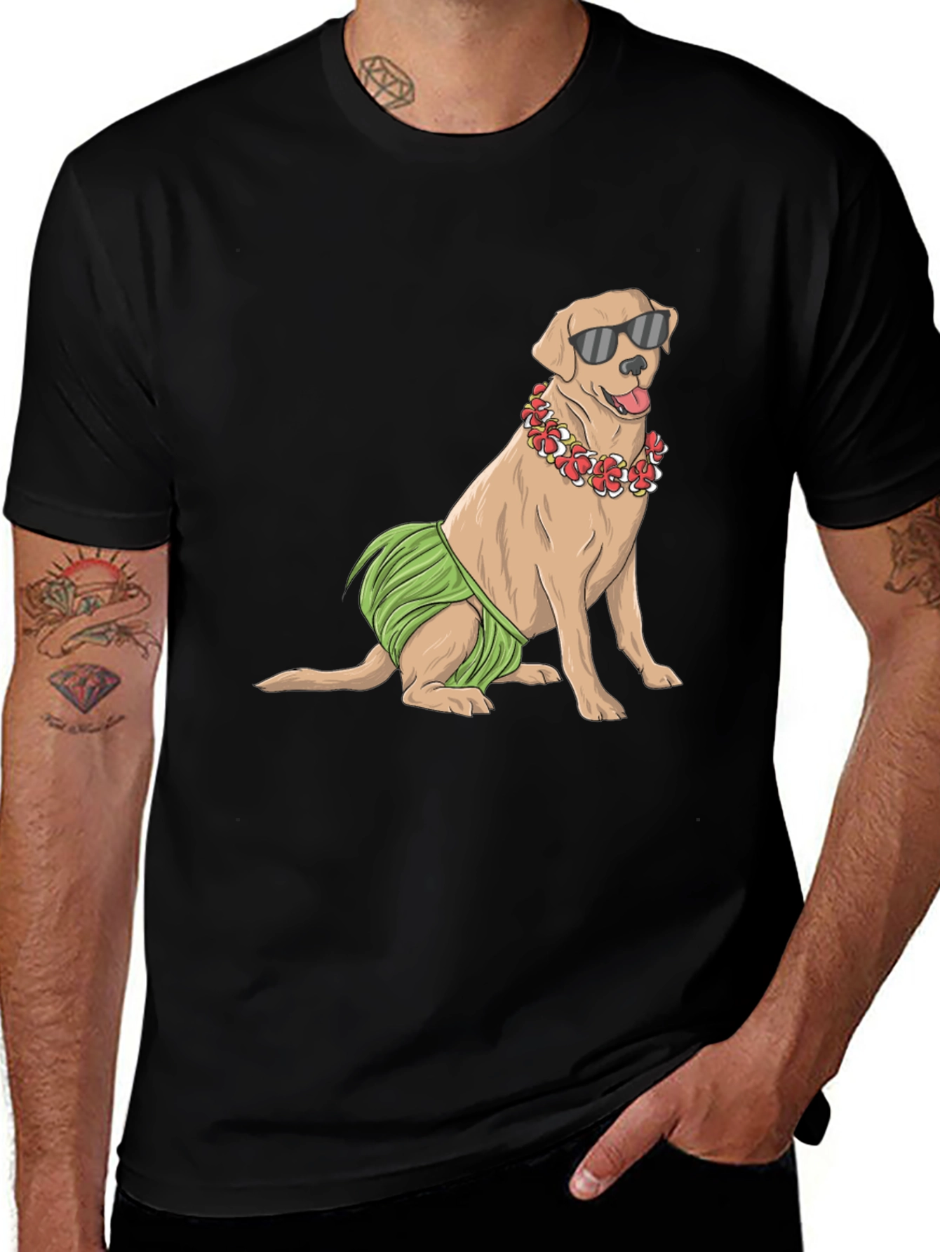 Cool Dog T-Shirt - Hawaiian Style