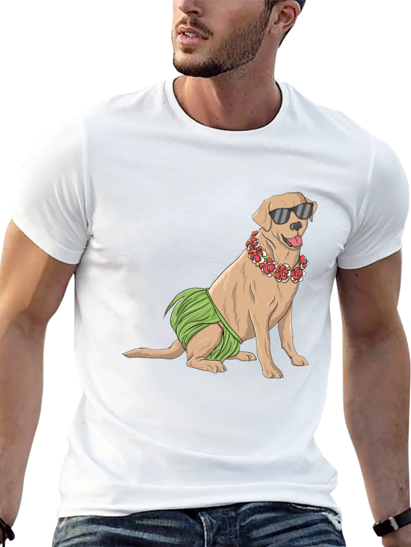 Cool Dog T-Shirt - Hawaiian Style