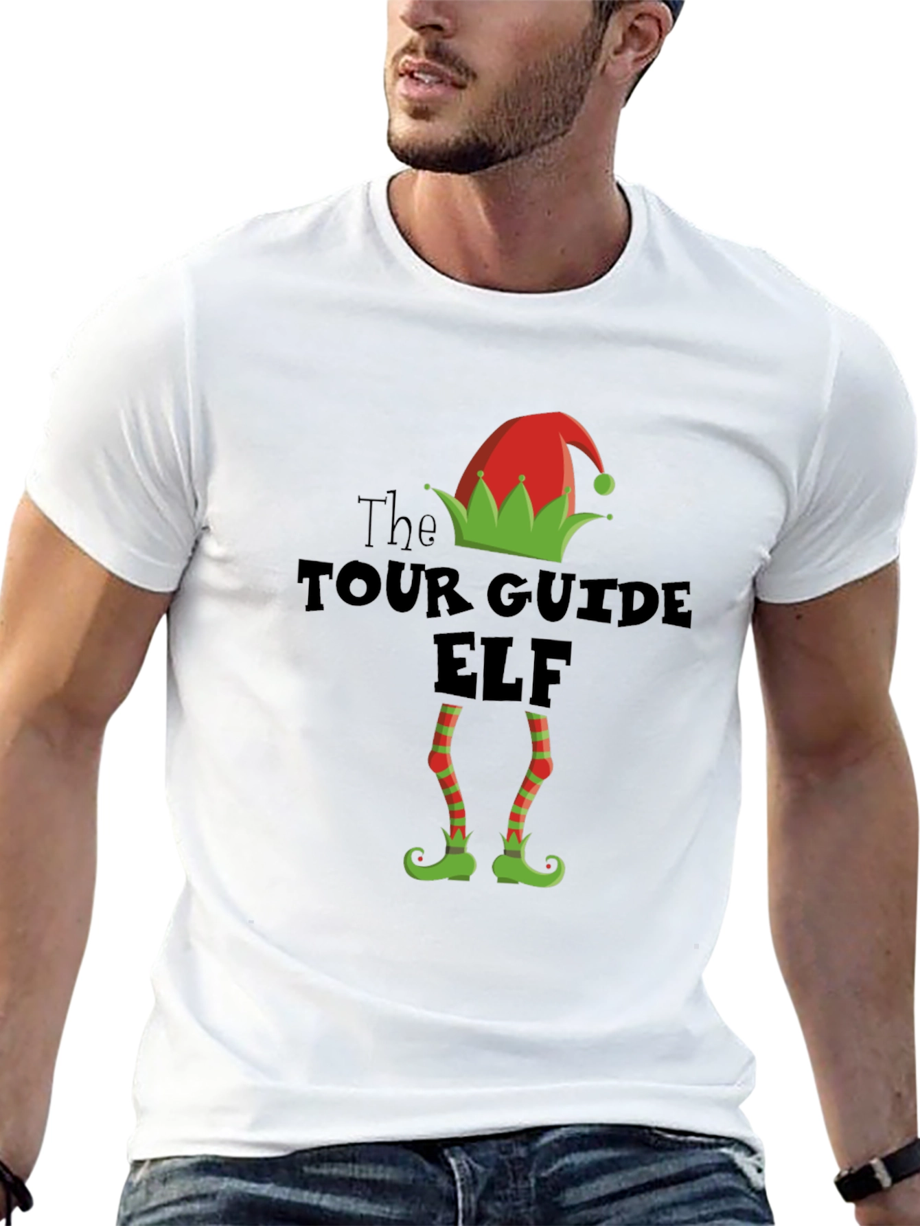 Tour Guide Elf Holiday T-Shirt
