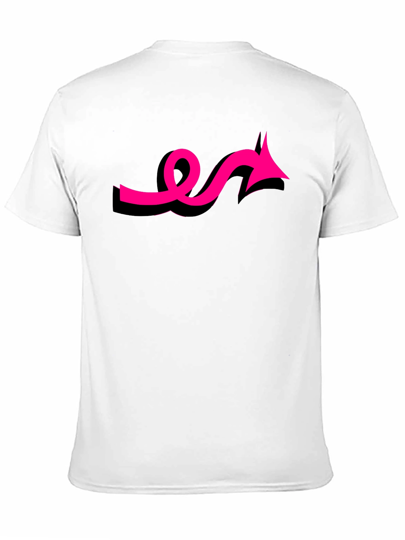 Black Tee with Funky Pink Arrow Design
