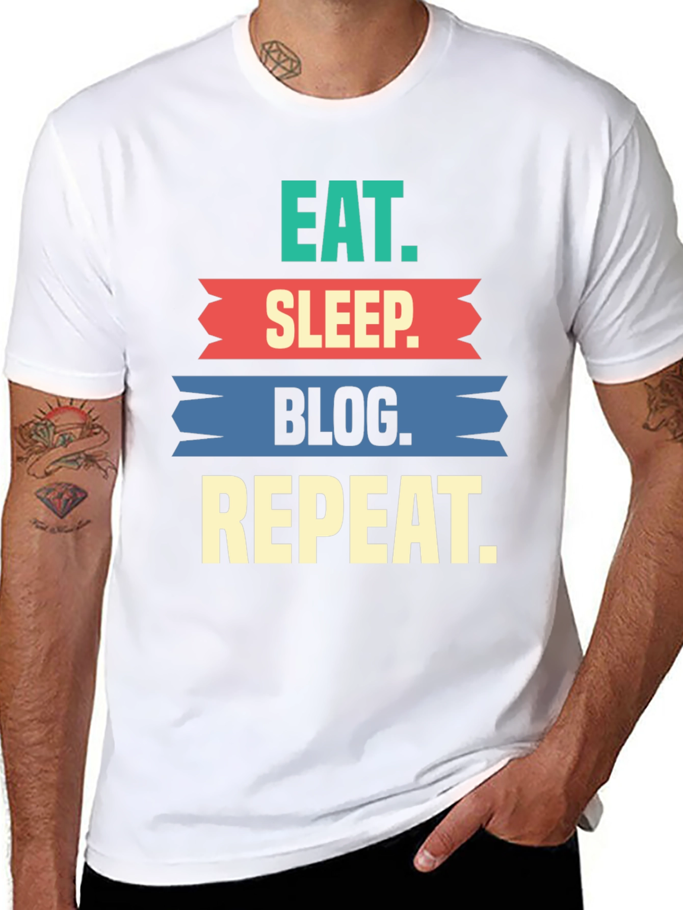 Eat Sleep Blog Repeat T-Shirt