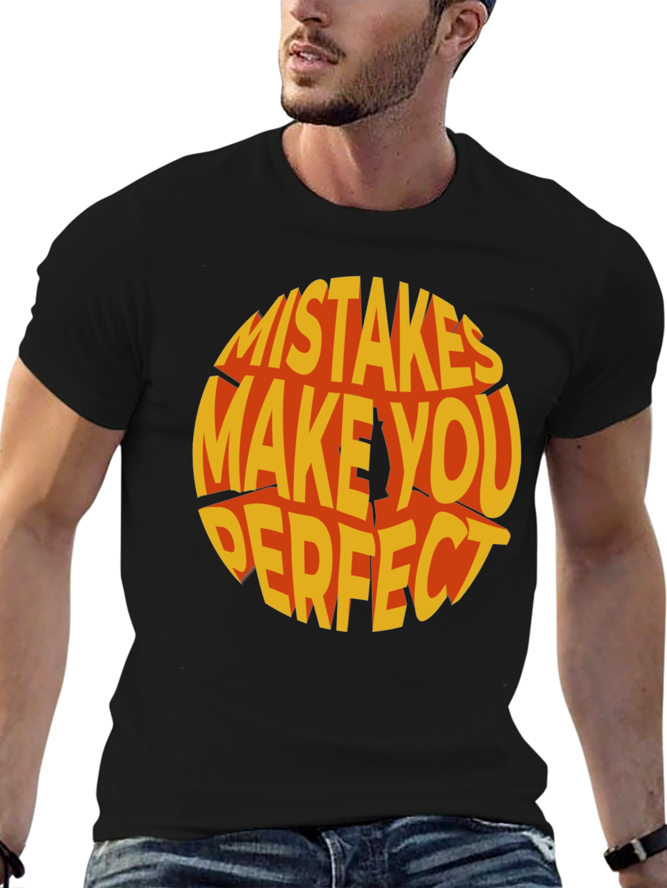 Mistakes Make You Perfect Graphic Tee - Black