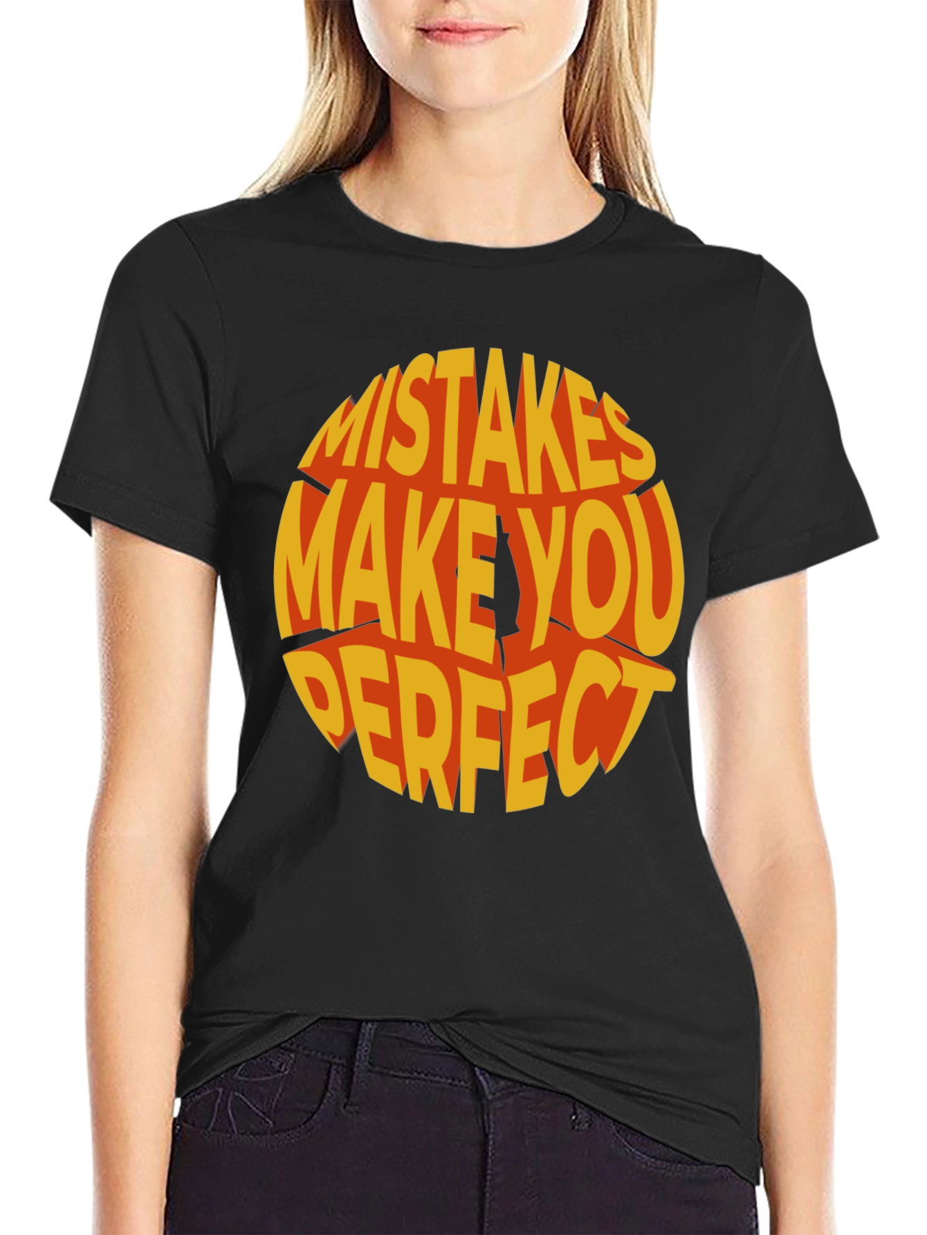 Mistakes Make You Perfect Graphic Tee - Black