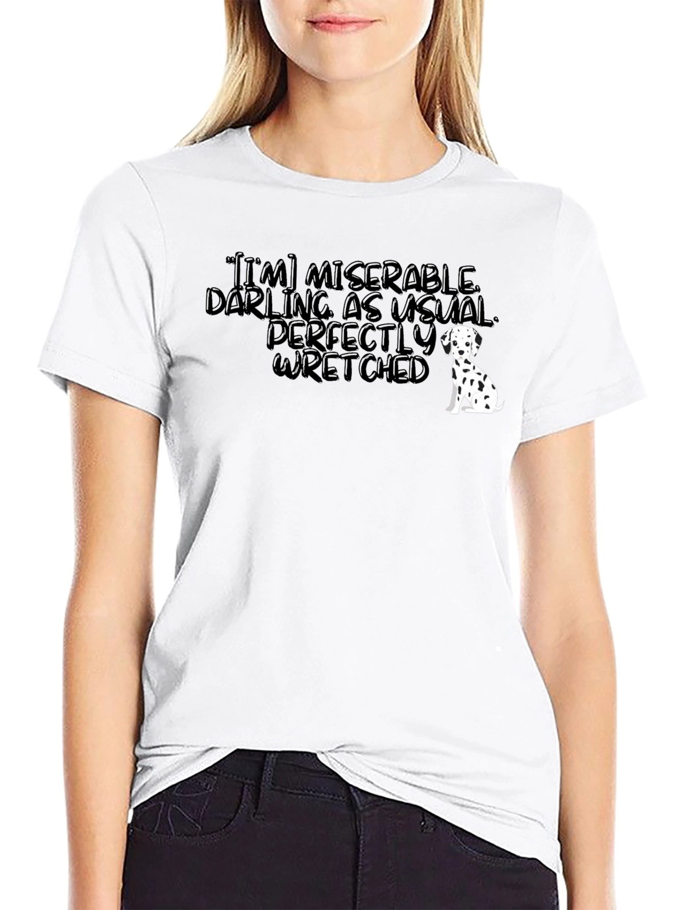 Miserable Darling Graphic Tee - Unisex Black T-Shirt