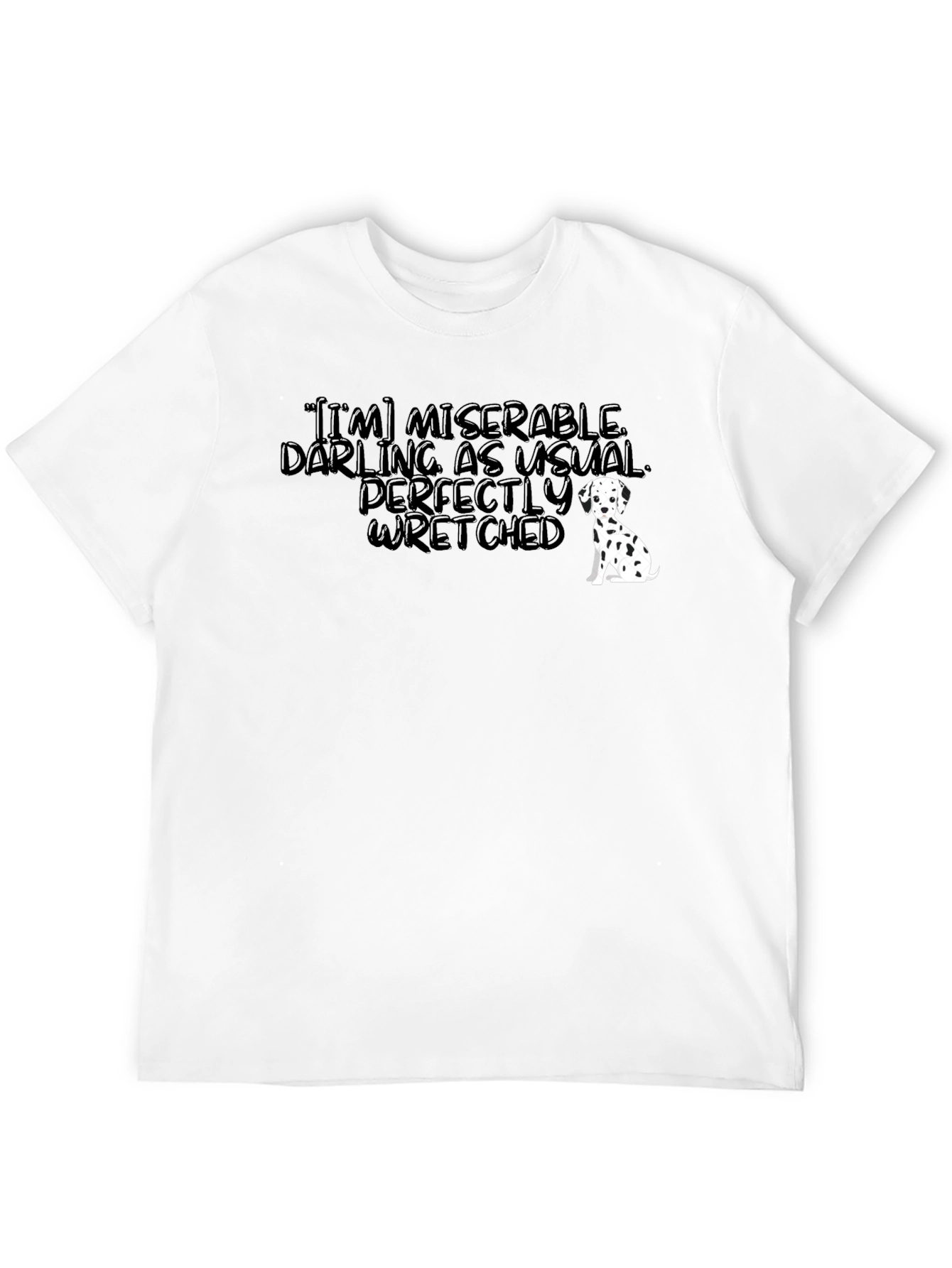 Miserable Darling Graphic Tee - Unisex Black T-Shirt