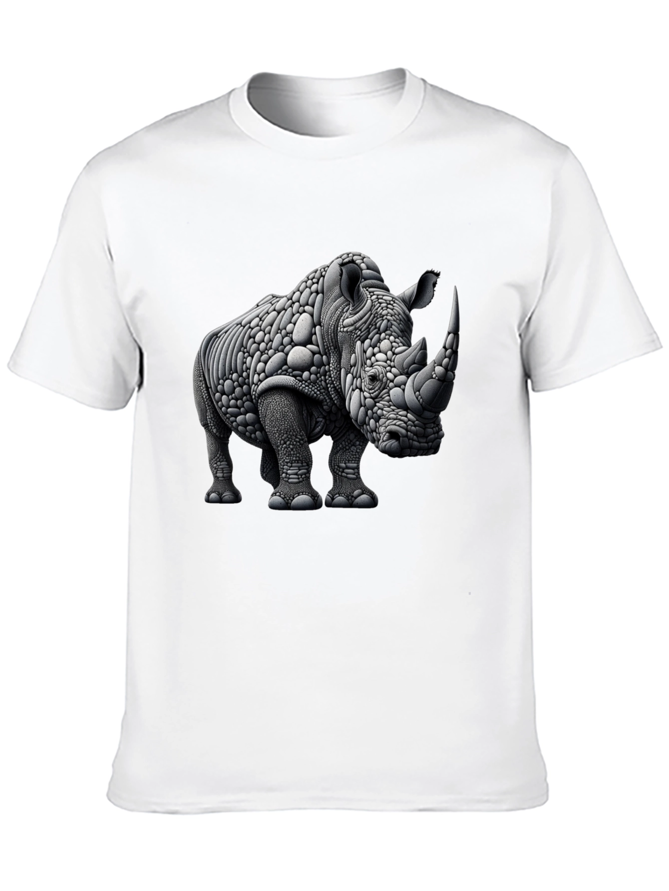 Abstract Rhinoceros Graphic Tee - Black