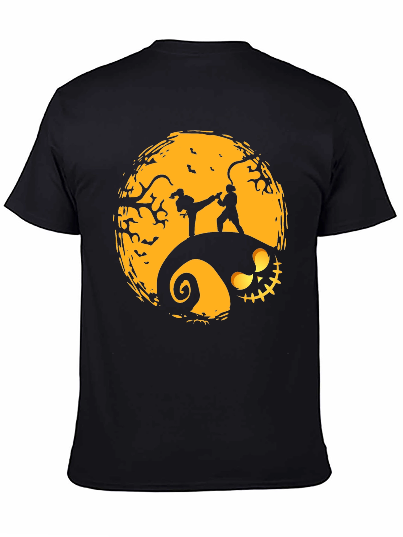 Halloween Karate Silhouette Graphic Tee