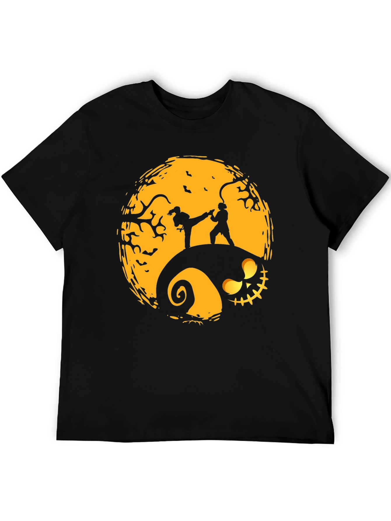 Halloween Karate Silhouette Graphic Tee