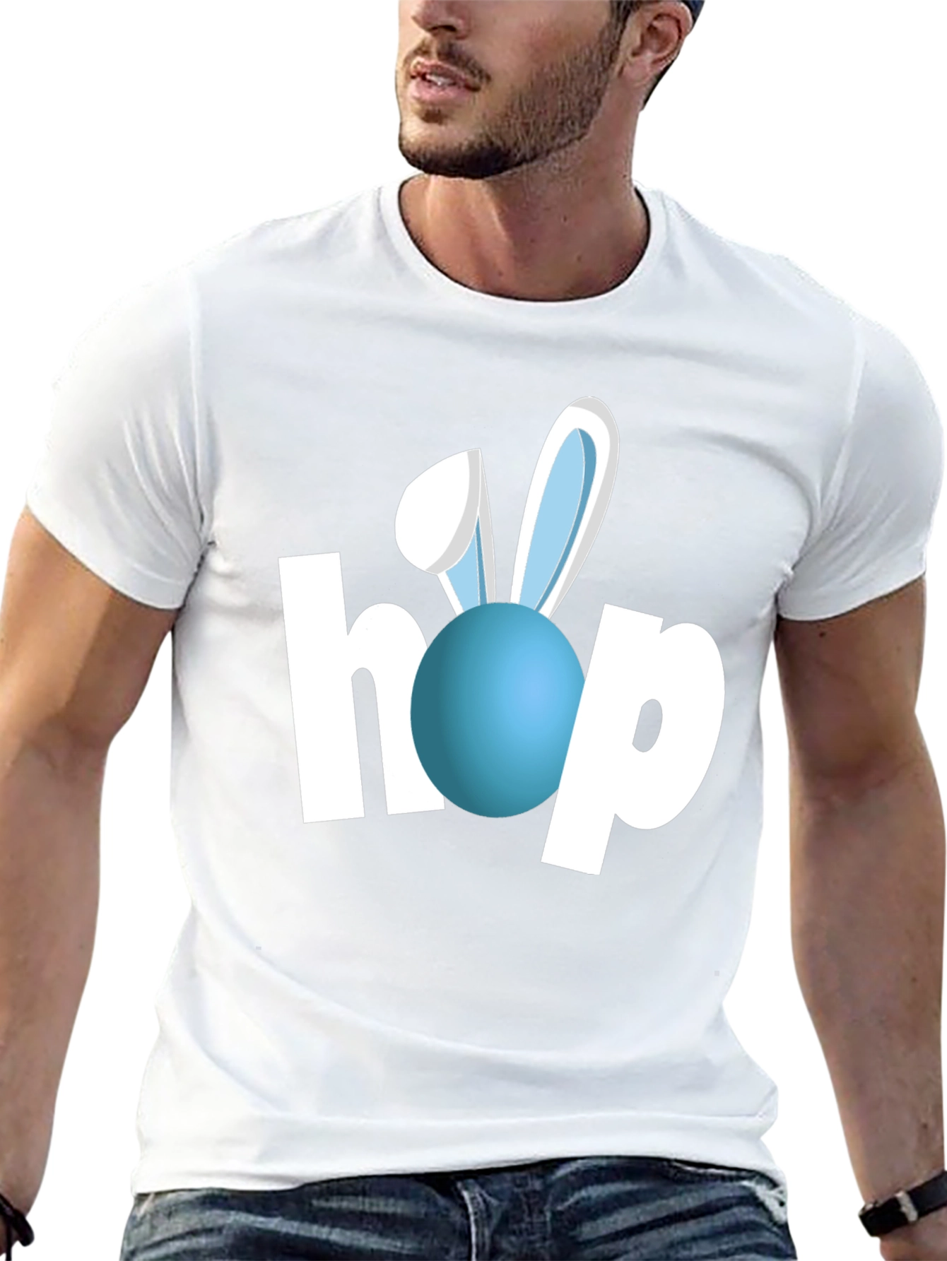 Easter Hop Bunny T-Shirt - Festive Holiday Apparel