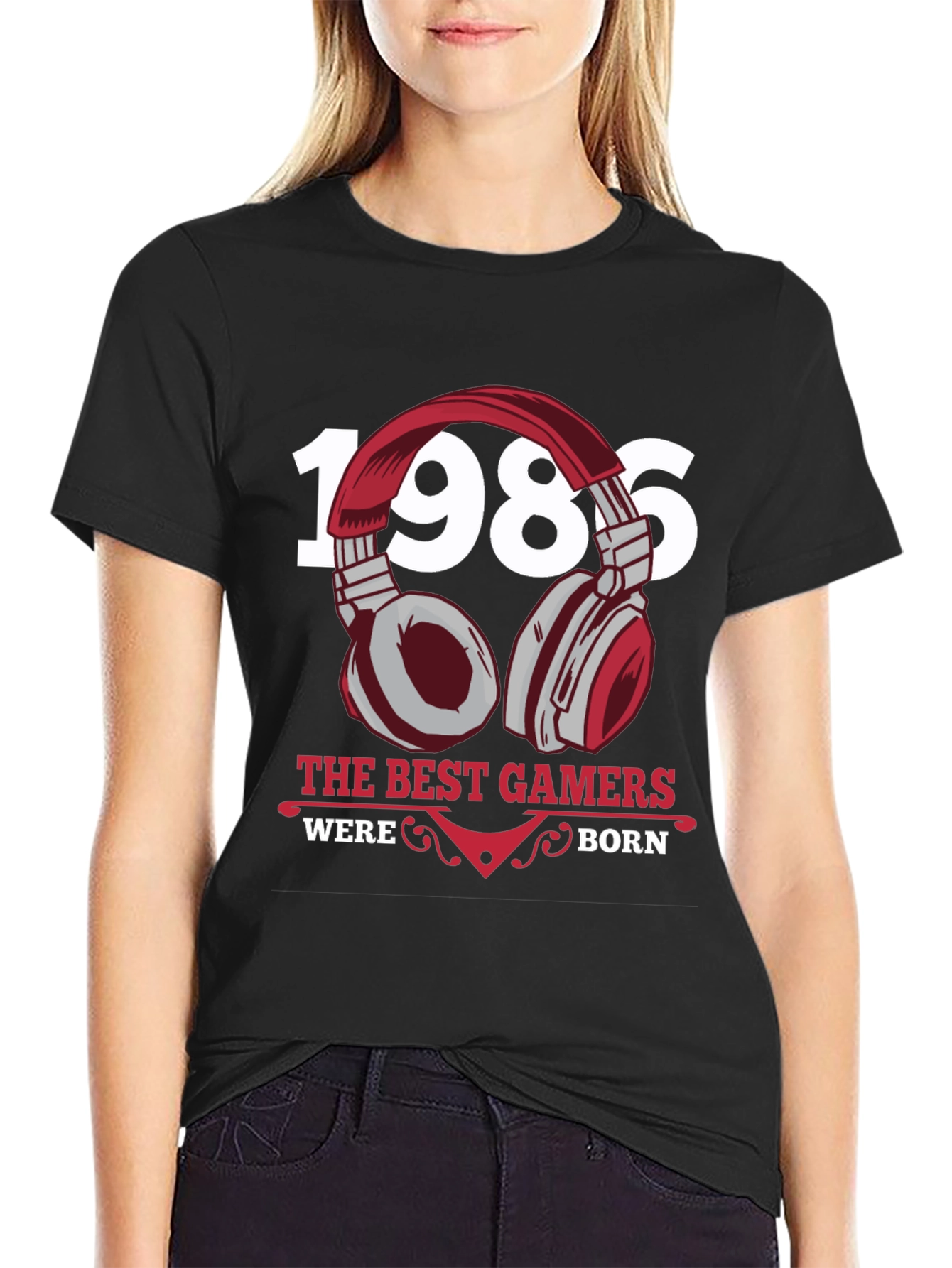 1986 Best Gamers T-Shirt Black Gaming Apparel