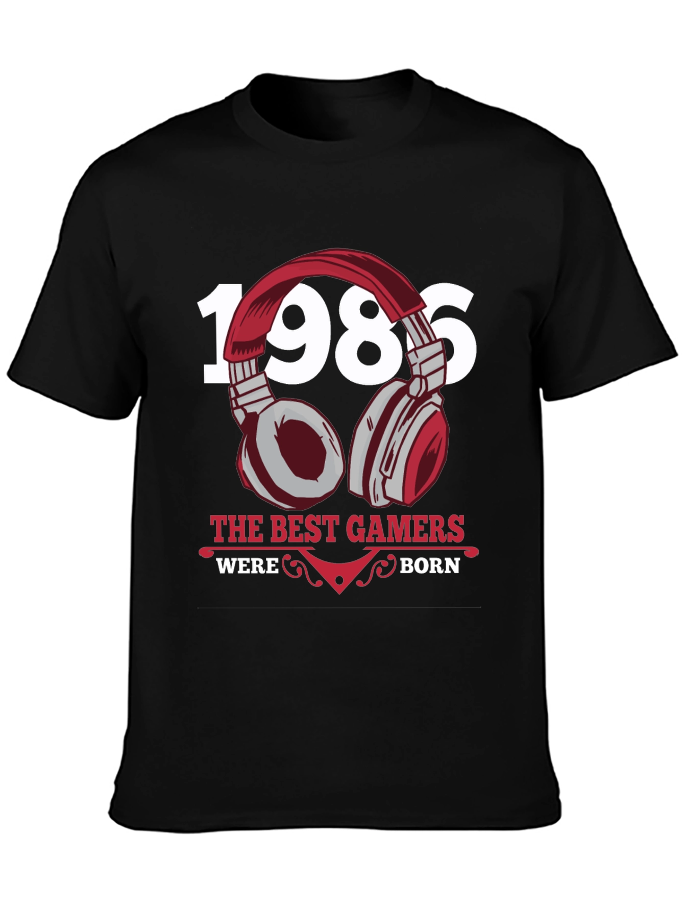 1986 Best Gamers T-Shirt Black Gaming Apparel